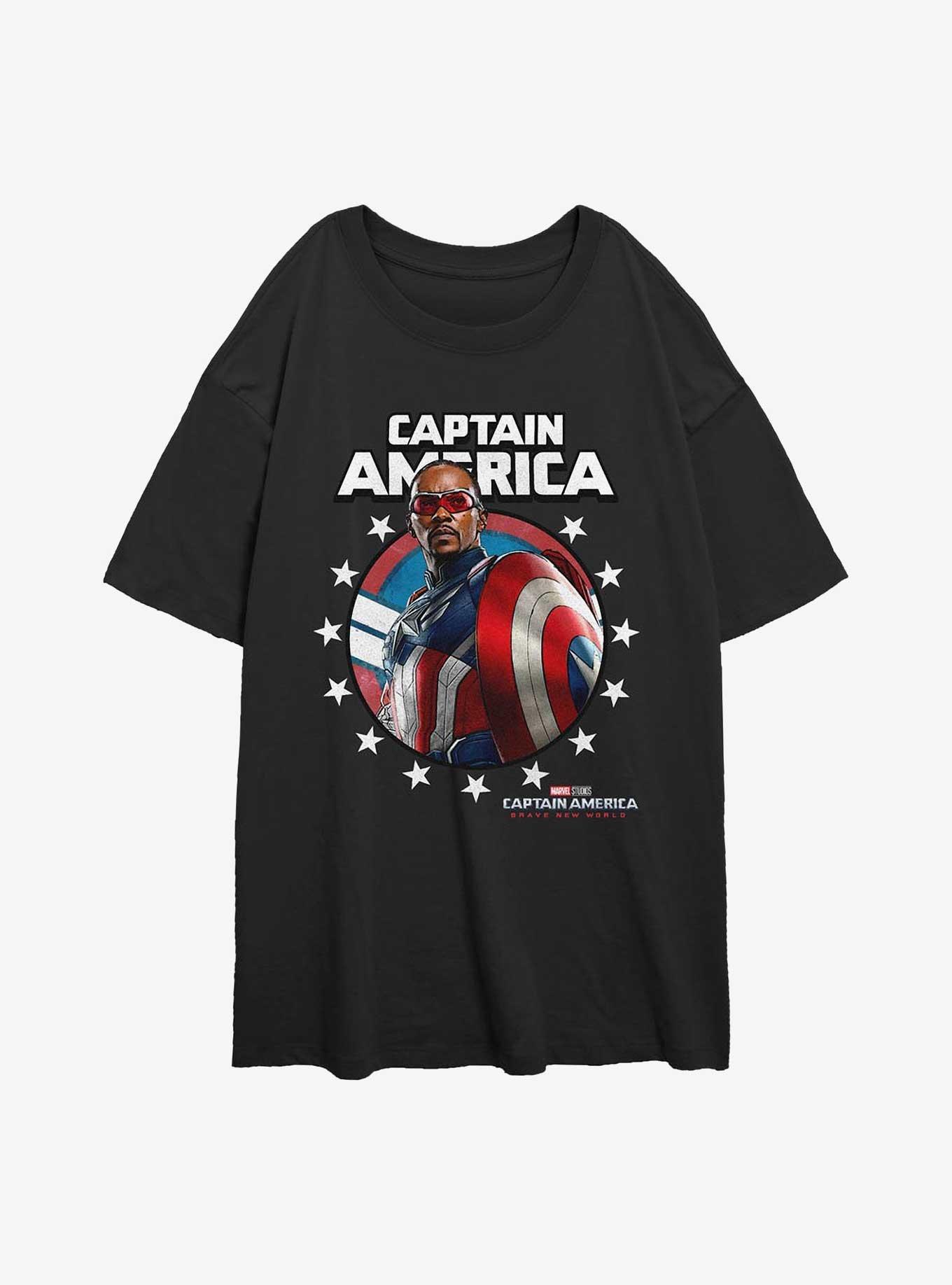 Captain America: Brave New World Captain Portrait Girls Oversized T-Shirt, , hi-res