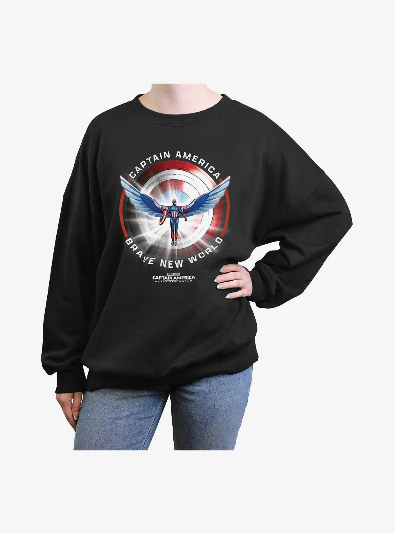 Captain America: Brave New World Captain America Shield Girls Oversized Sweatshirt, , hi-res