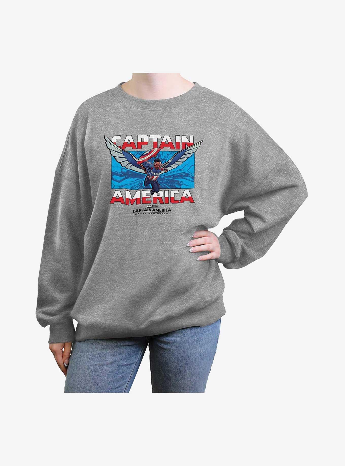 Captain America: Brave New World Breakthrough Captain America Girls Oversized Sweatshirt, , hi-res