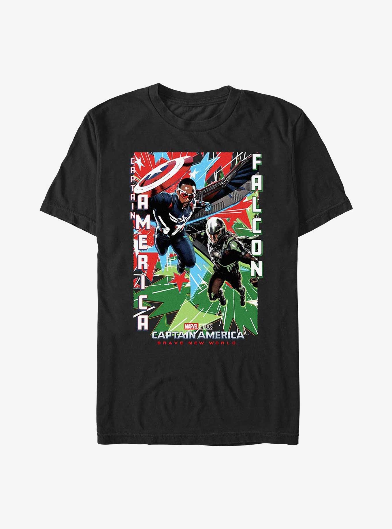 Captain America: Brave New World Captain America And Falcon T-Shirt, , hi-res