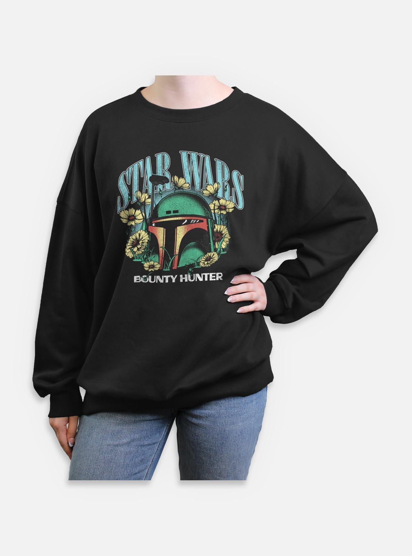 Star Wars Boba Fett Bounty Hunter Womens Oversized Sweatshirt, , hi-res