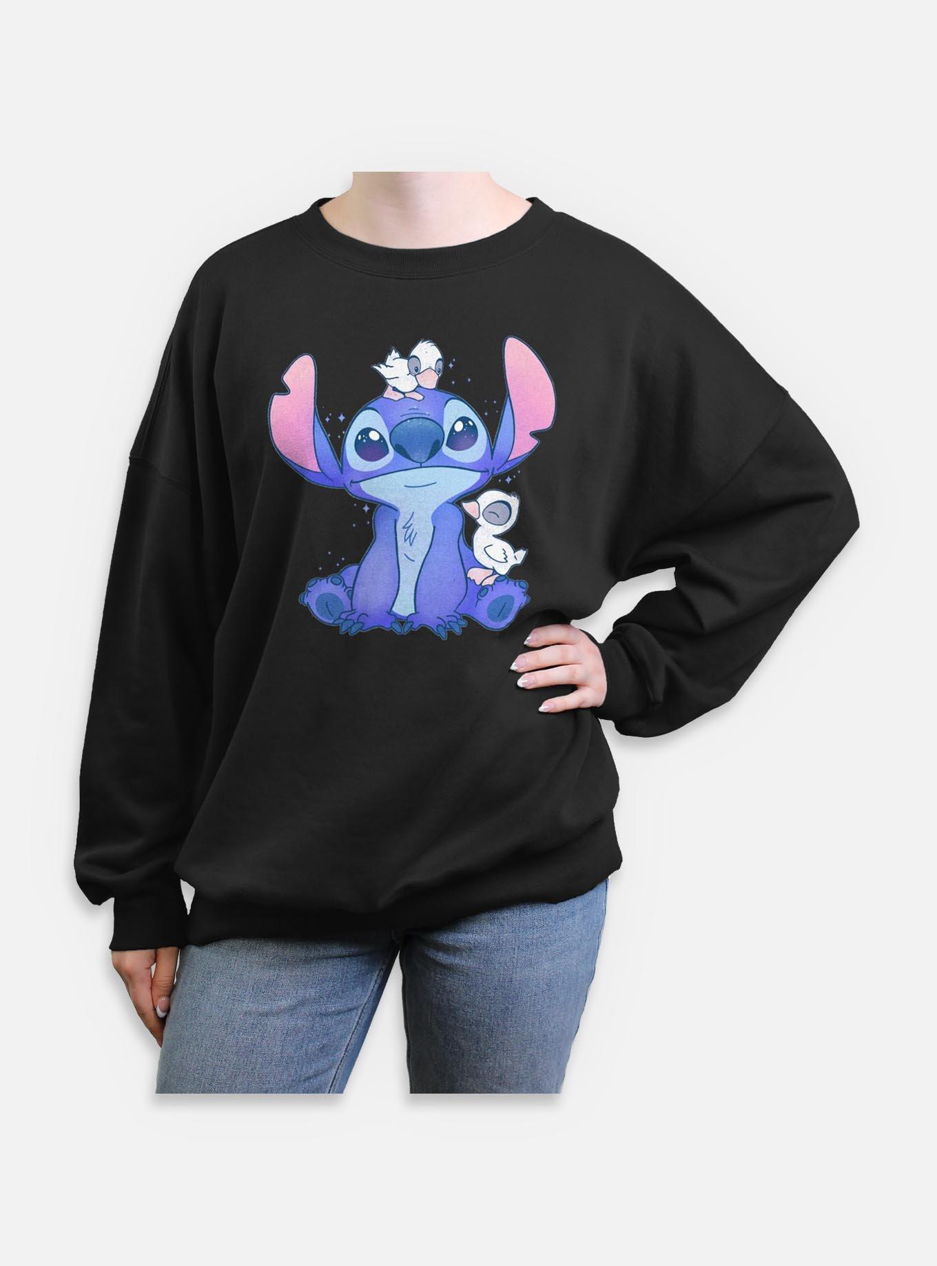 Disney Lilo & Stitch Ducks & Stitch Womens Oversized Sweatshirt, , hi-res