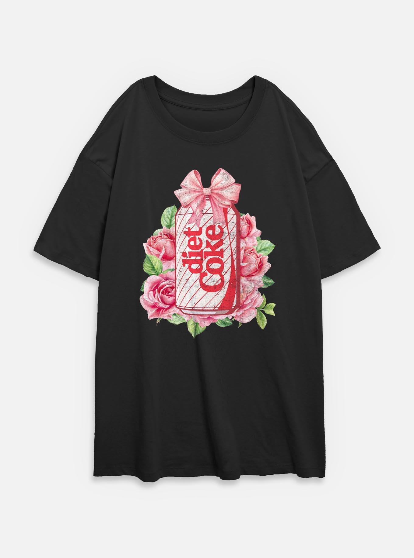 Coca-Cola Diet Coke And Roses Girls Cami Diet Coke And Roses Womens Oversized T-Shirt, , hi-res