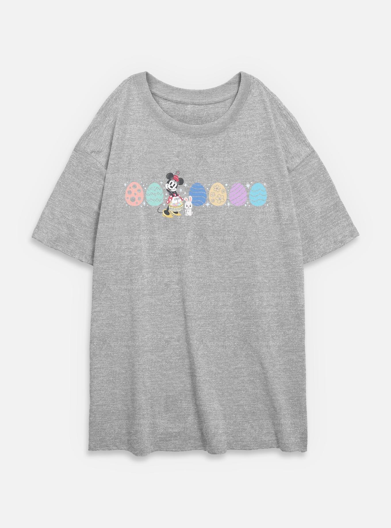 Disney Minnie Mouse Easter Egg Lineup Womens Oversized T-Shirt, ATH HTR, hi-res