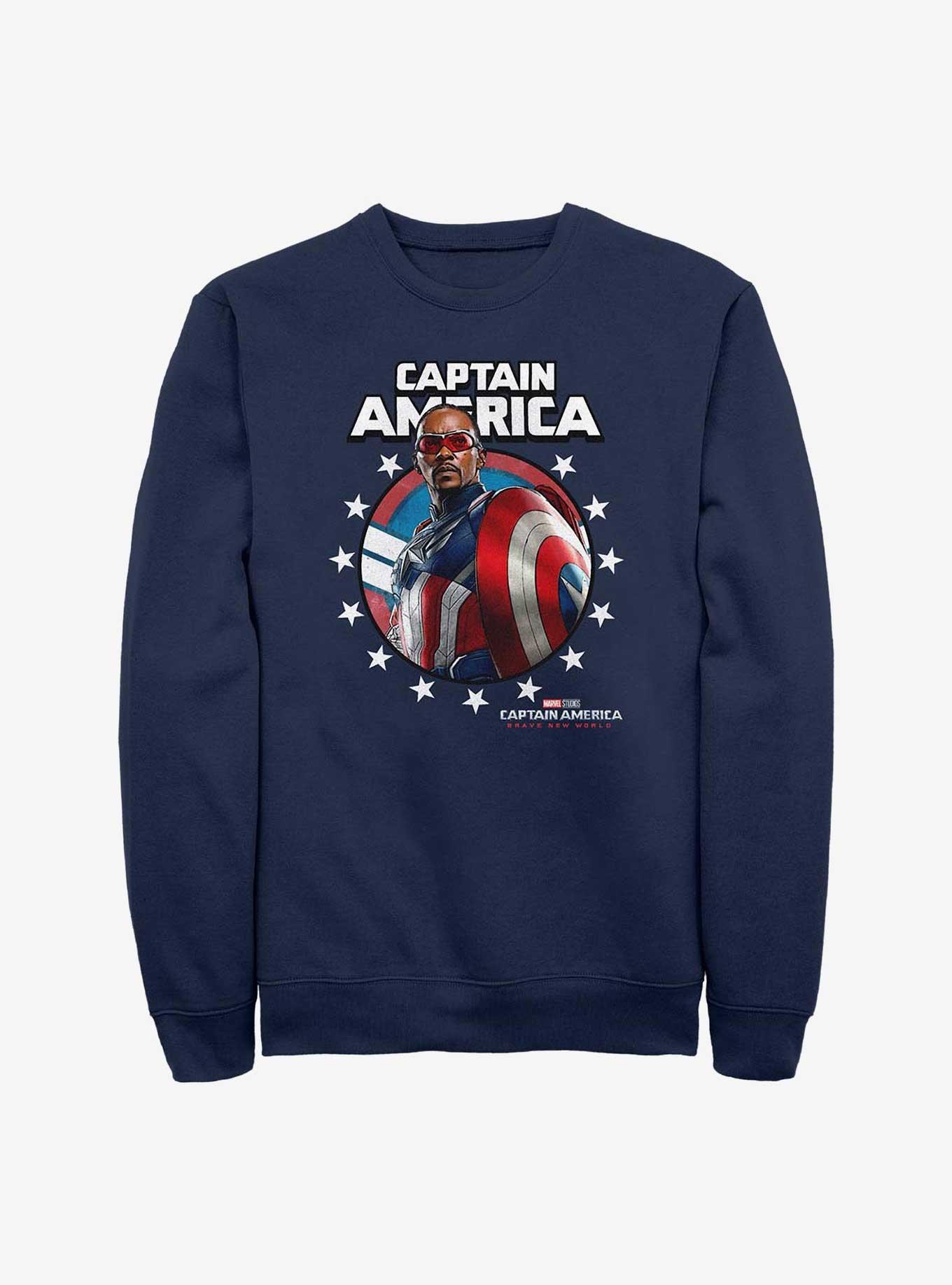 NULL Captain America: Brave New World Captain Portrait Sweatshirt