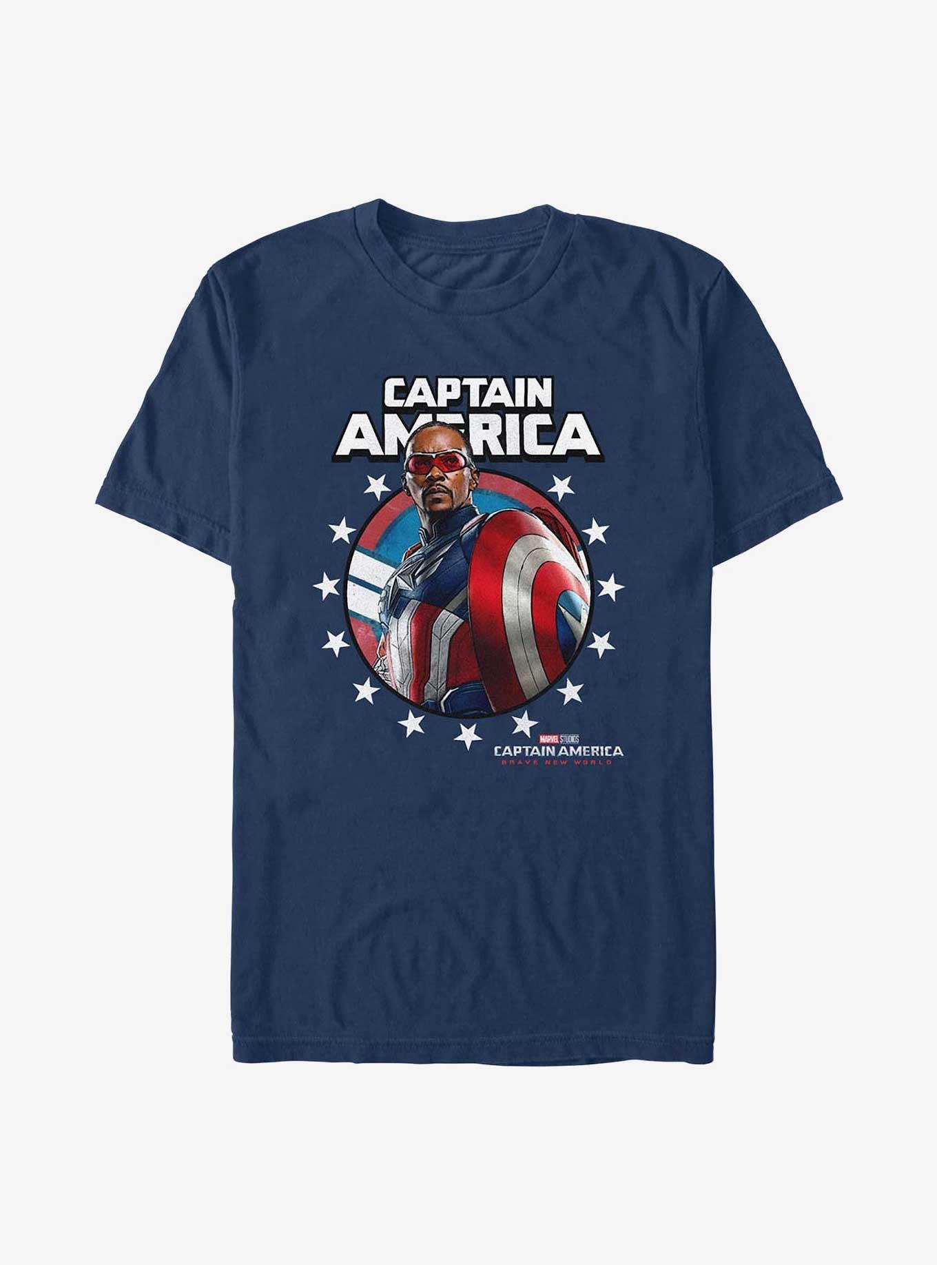 COMFORTCOLORS Captain America: Brave New World Captain Portrait Garment Dye T-Shirt