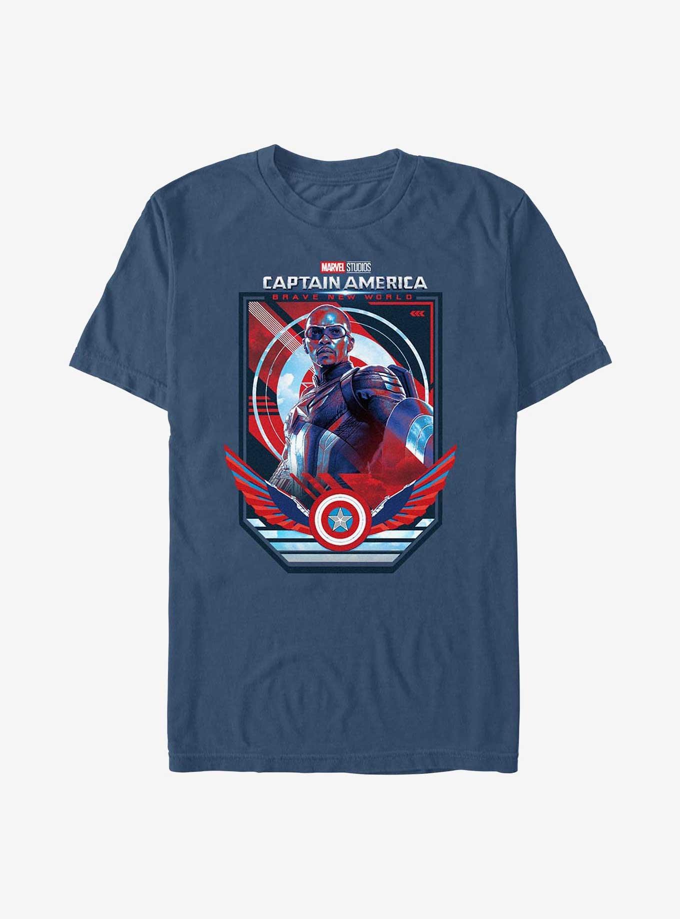COMFORTCOLORS Captain America: Brave New World Captain Poster Garment Dye T-Shirt