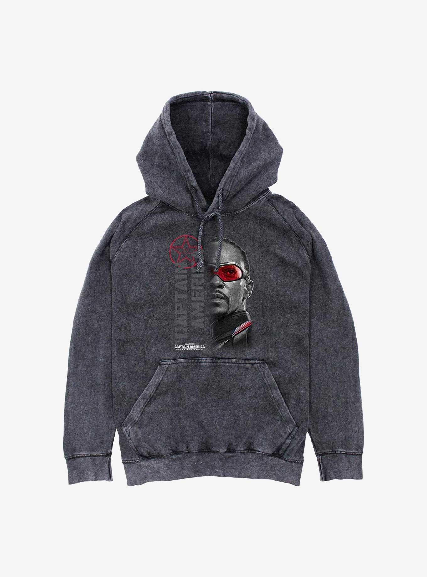 Captain America: Brave New World Red Lens Flare Mineral Wash Hoodie, , hi-res