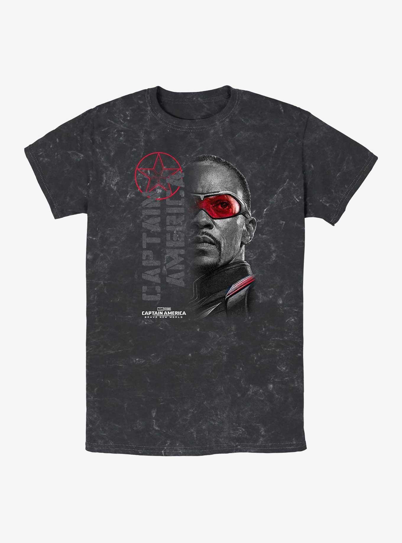 NULL Captain America: Brave New World Red Lens Flare Mineral Wash T-Shirt