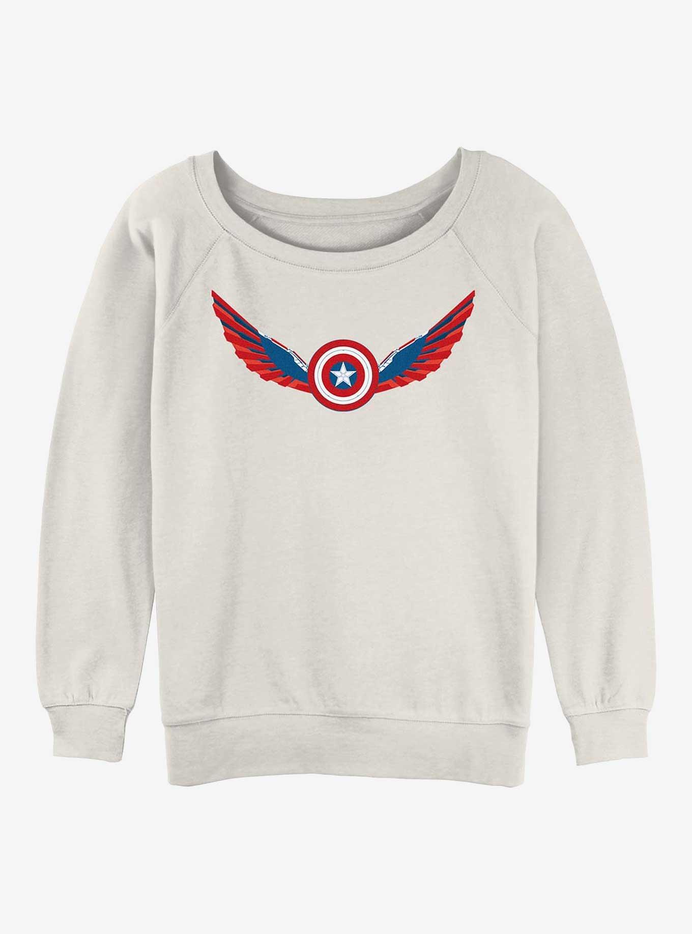 Captain America: Brave New World Wings Shield Falcon Girls Slouchy Sweatshirt, , hi-res