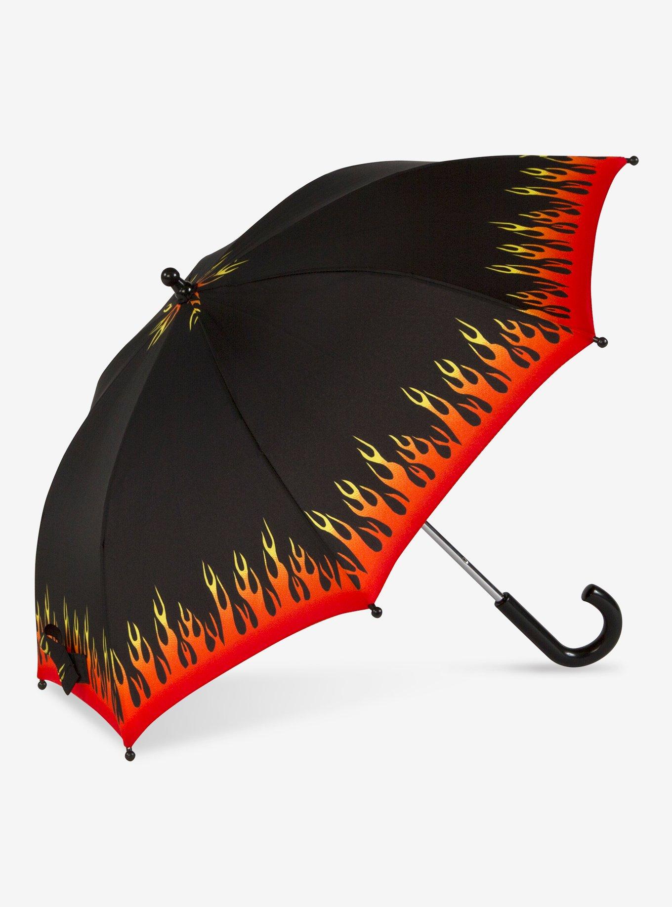 Manual Kids Umbrella Black Flame, , hi-res