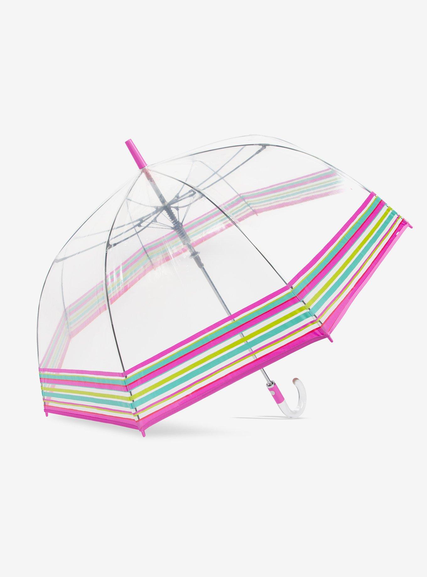 ShedRain x Trina Turk Auto Open Bubble Stick Umbrella Sole Stripe, , hi-res