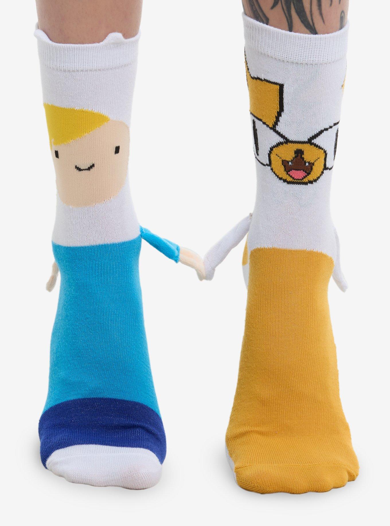 Adventure Time: Fionna & Cake Magnetic Arms Mismatch Crew Socks, , hi-res