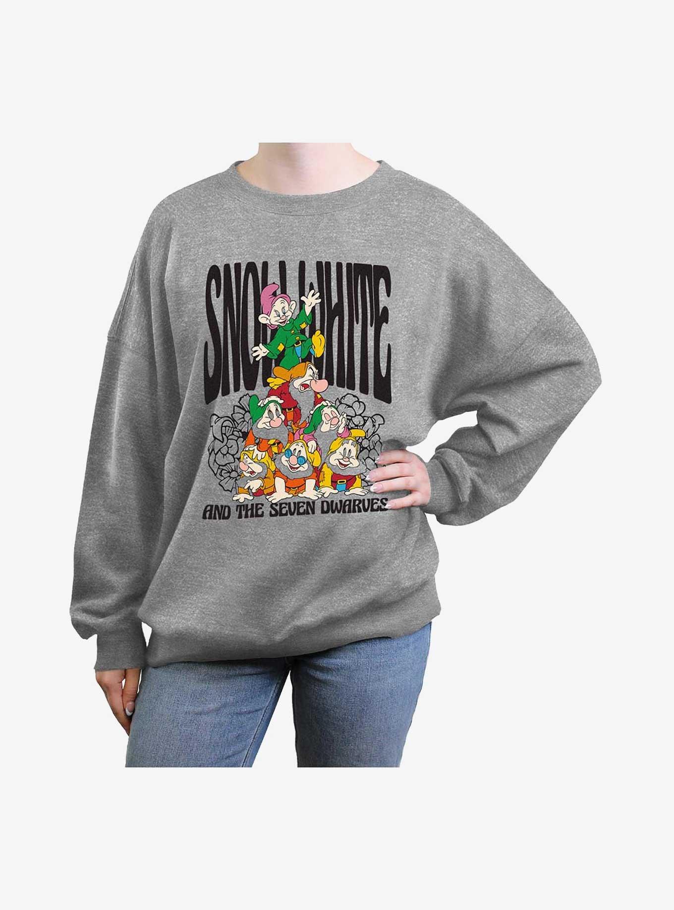 Disney Snow White and the Seven Dwarfs Stacked Girls Oversized Sweatshirt, , hi-res