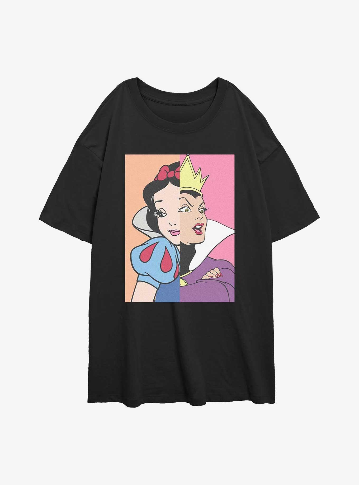 Disney Princesses Snow White Evil Queen Split Girls Oversized T-Shirt, , hi-res