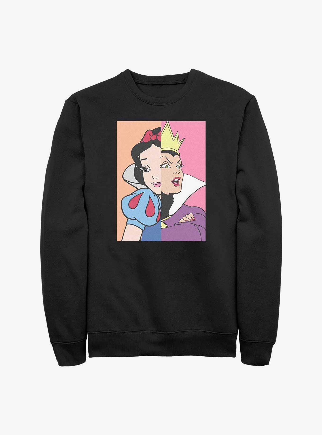 Disney Princesses Snow White Evil Queen Split Sweatshirt, BLACK, hi-res