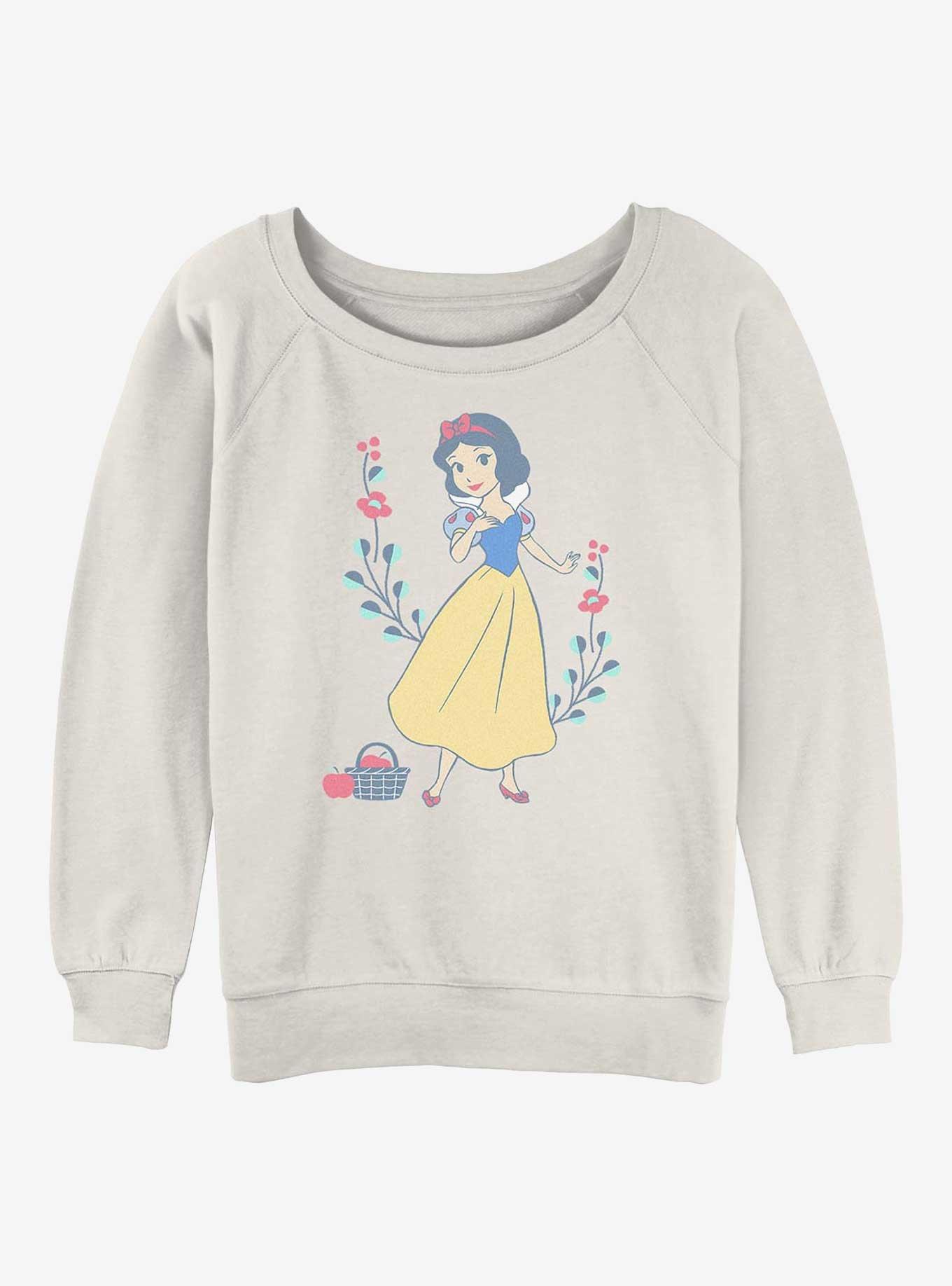 Disney Princesses Snow White Cute Pose Girls Slouchy Sweatshirt, EGRET, hi-res