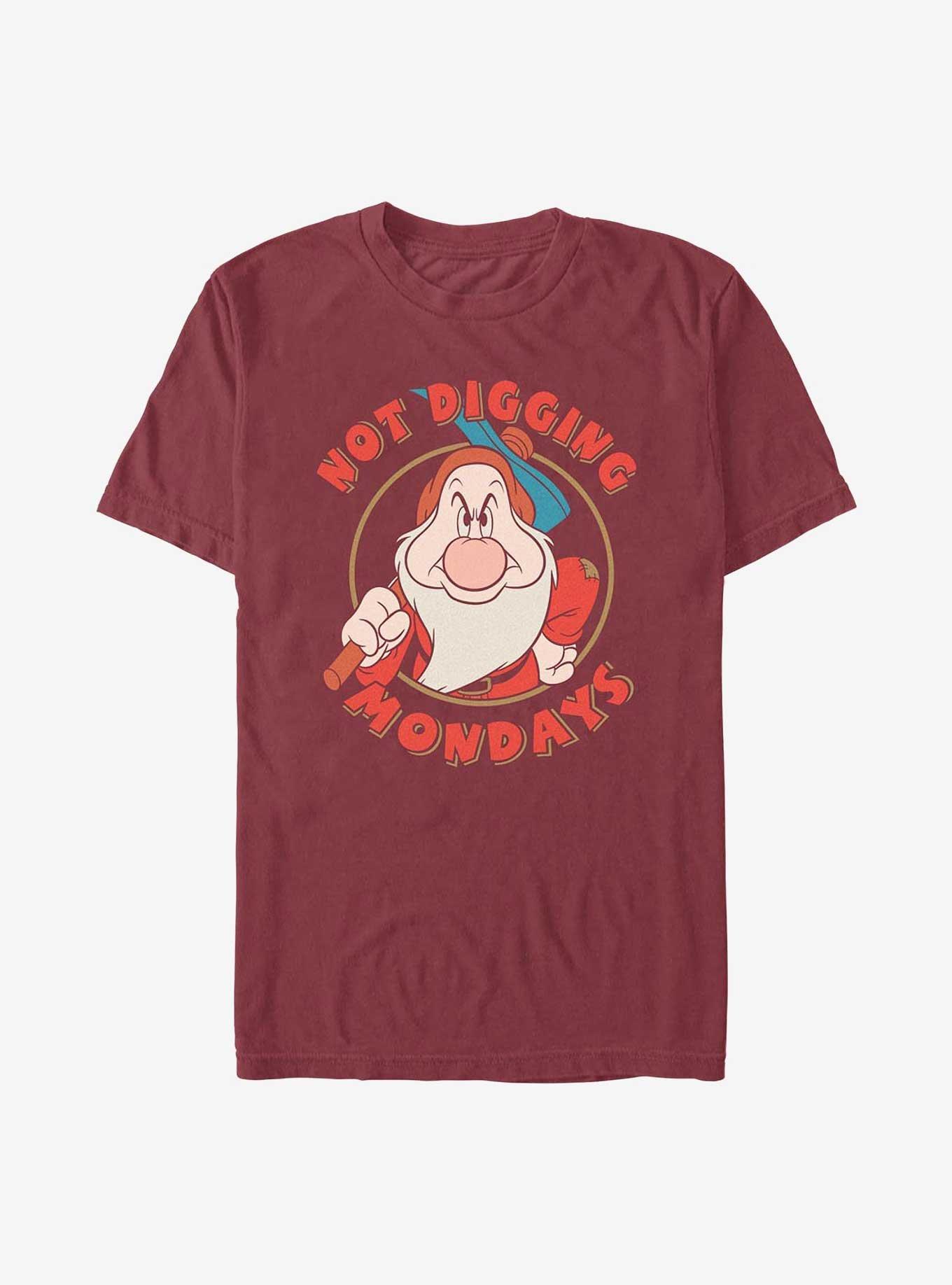 COMFORTCOLORS Disney Snow White and the Seven Dwarfs Grumpy Not Digging Mondays Garment Dye T-Shirt