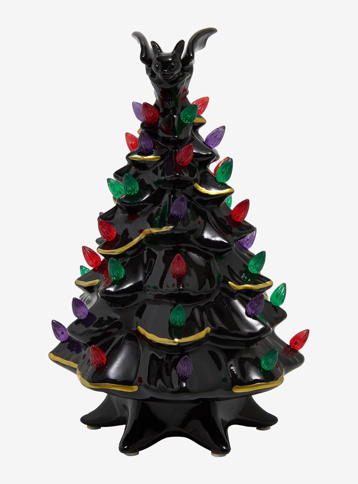 Gothic Bat Light-Up Ceramic Tree, , hi-res