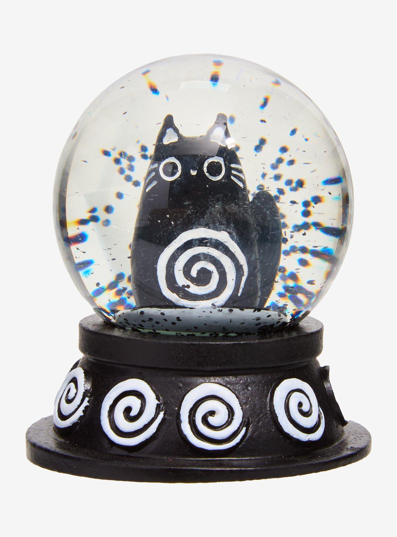 Black Swirl Cat Mini Snow Globe By Guild Of Calamity, , hi-res