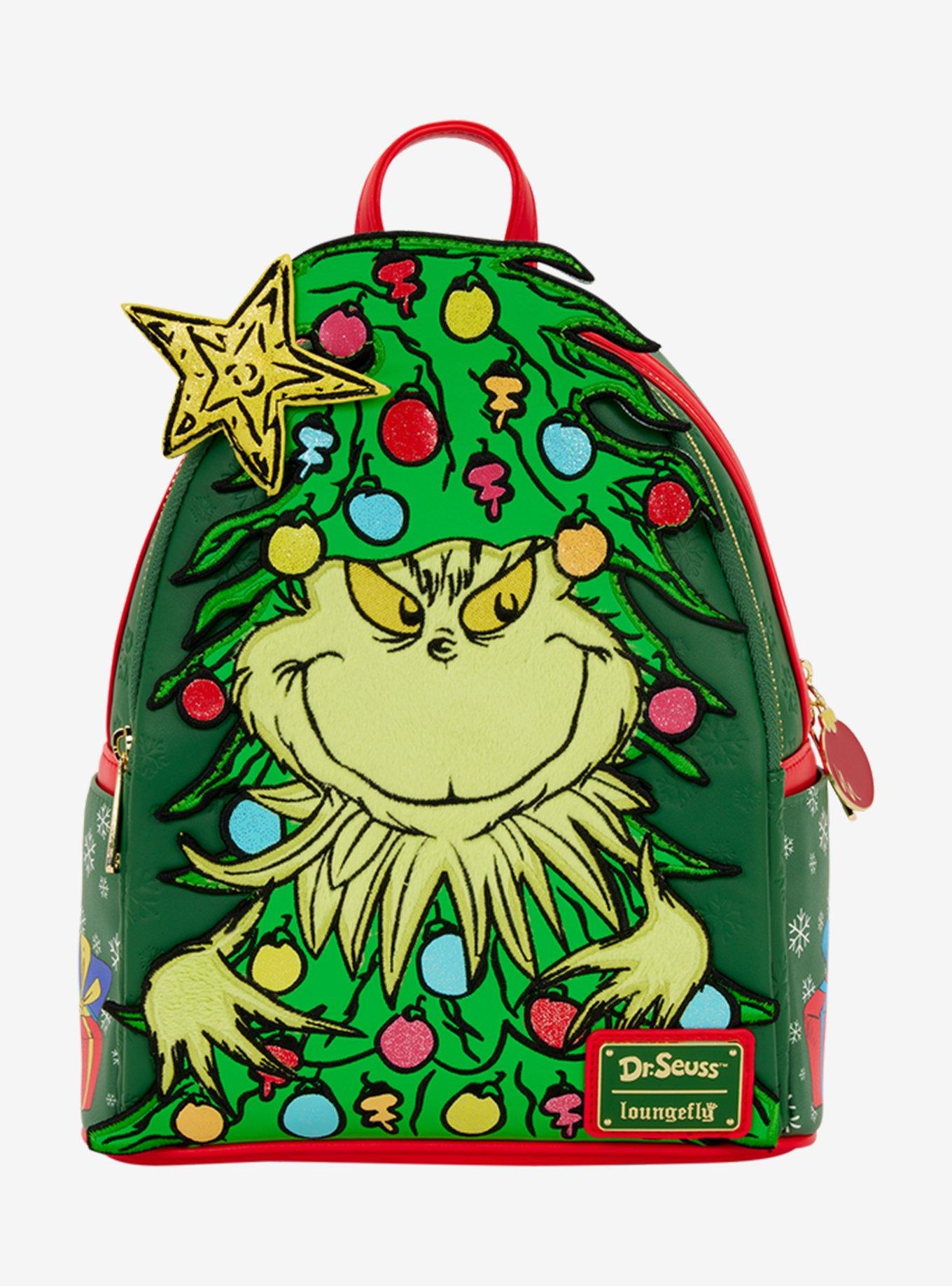 Loungefly Dr. Seuss How The Grinch Stole Christmas Holiday Tree Light-Up Mini Backpack