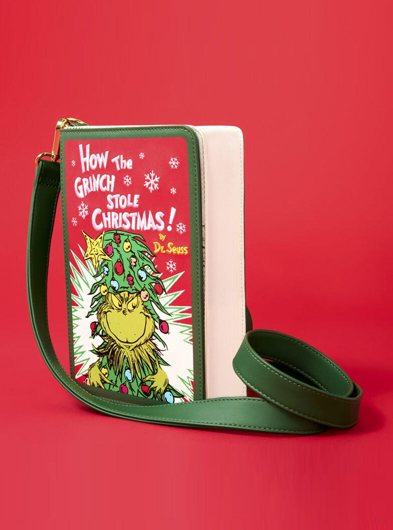 Loungefly Dr. Seuss How The Grinch Stole Christmas Figural Book Color-In Crossbody Bag, , hi-res