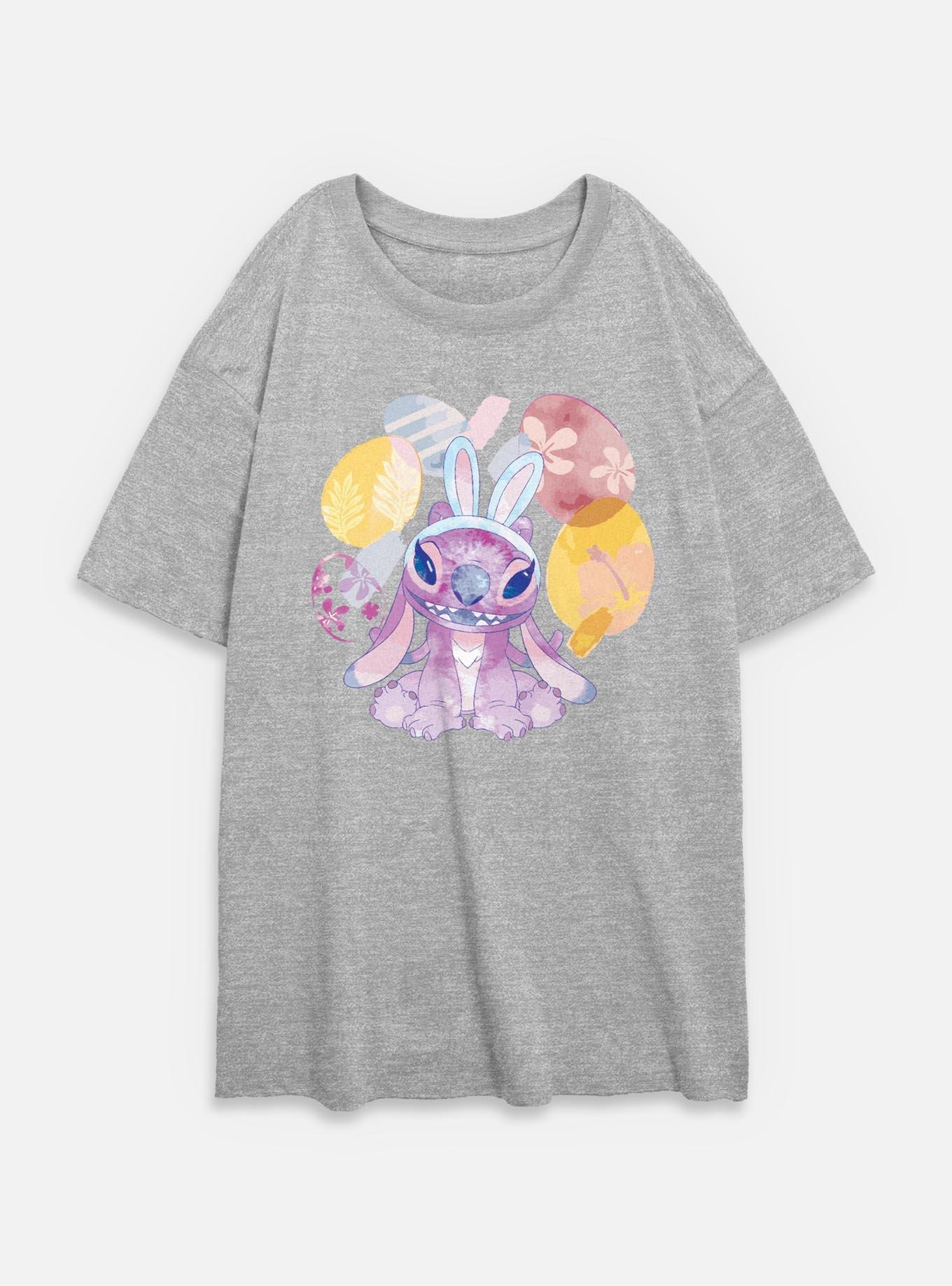 Disney Lilo & Stitch Angel Easter Eggs Womens Oversized T-Shirt, , hi-res