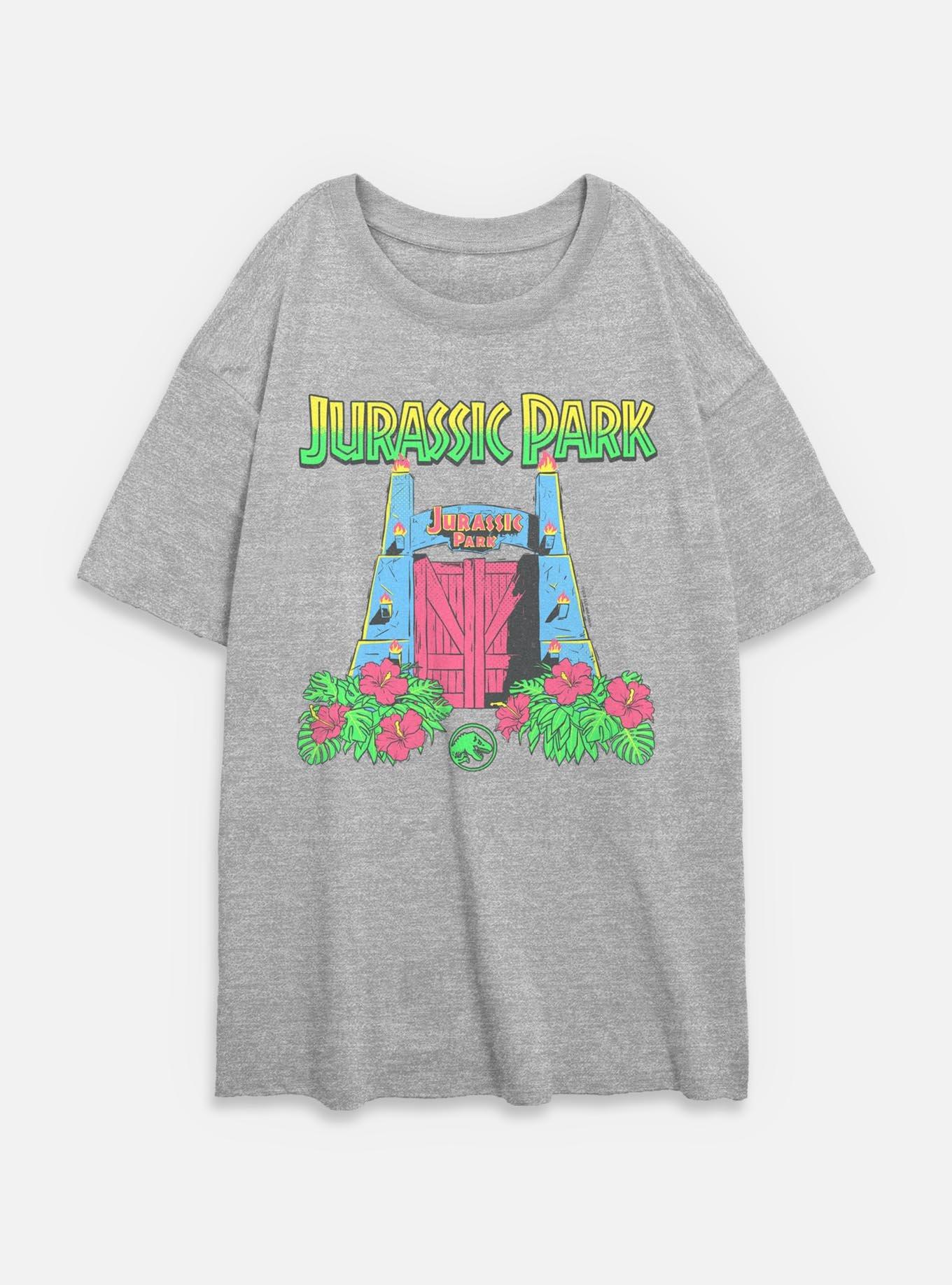 Jurassic Park Raptor Pumpkin Hatch Girls T-Shirt Plus Size Tropical Gate Womens Oversized T-Shirt