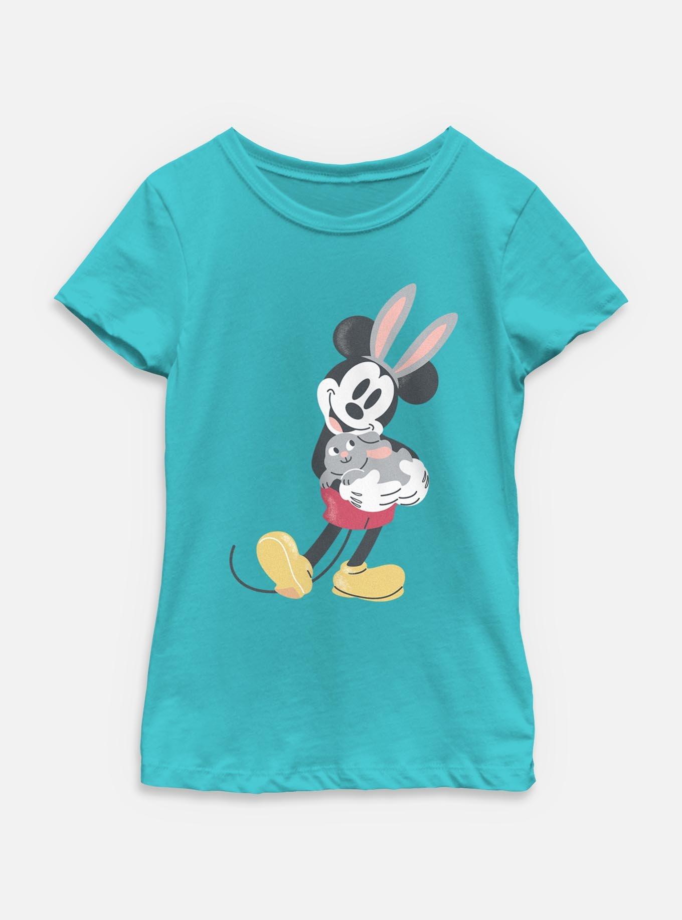 Disney Mickey Mouse Cute Bunny Youth Girls T-Shirt, , hi-res