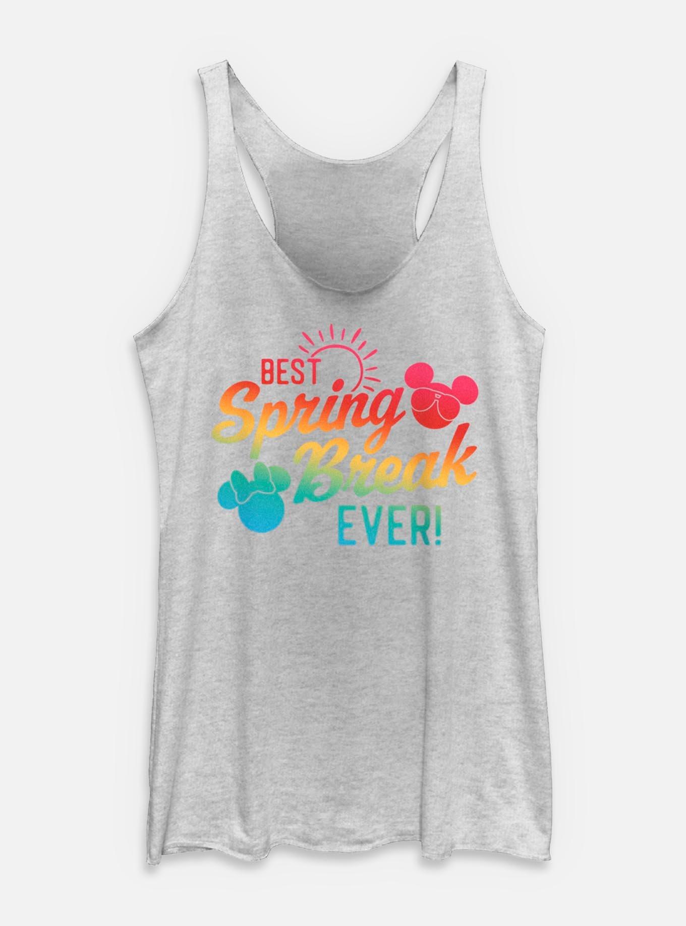 Disney Mickey Mouse Best Spring Break Ever Womens Tank Top, WHITE HTR, hi-res