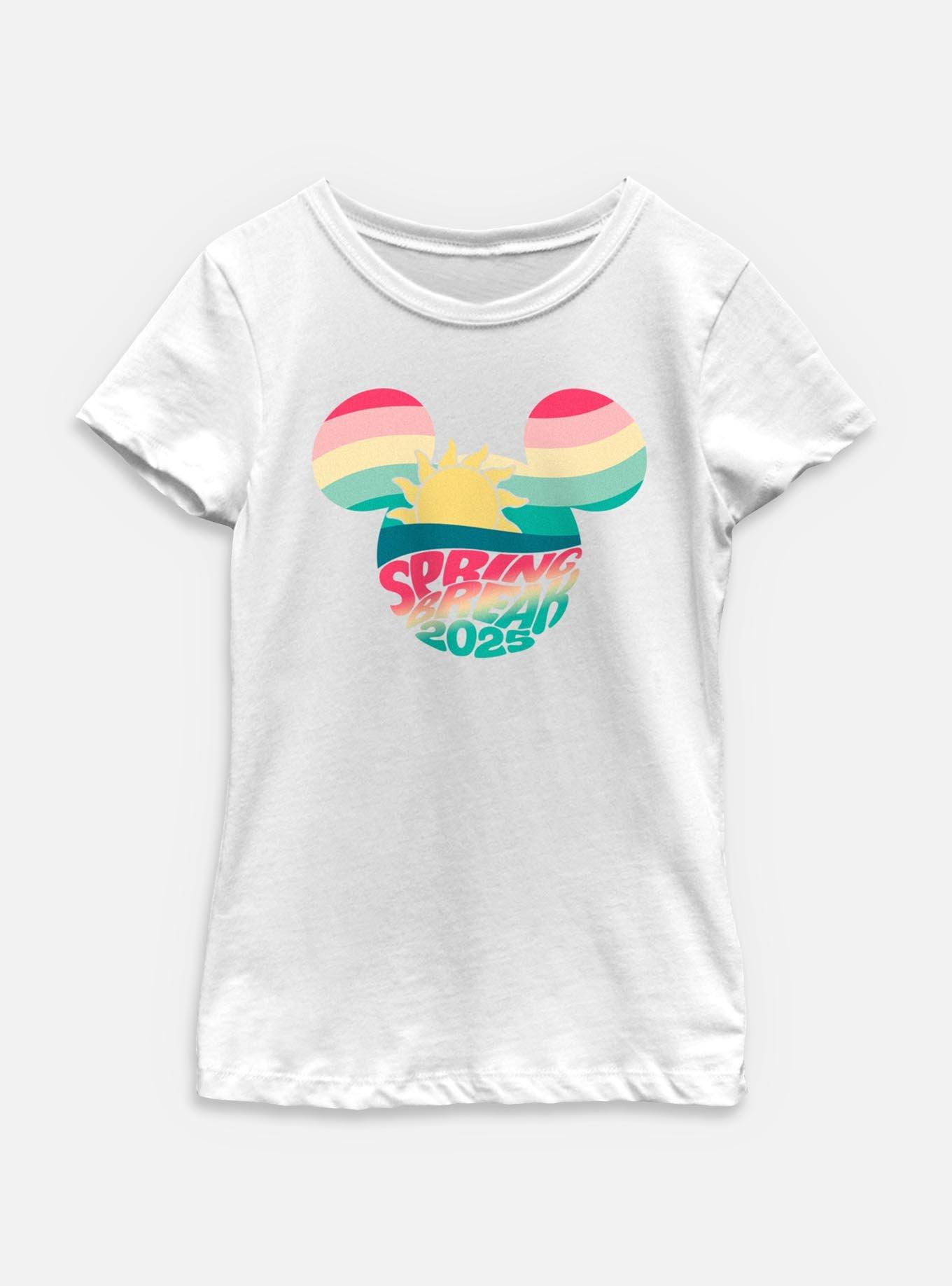 Disney Mickey Mouse Spring Break 2025 Youth Girls T-Shirt, WHITE, hi-res