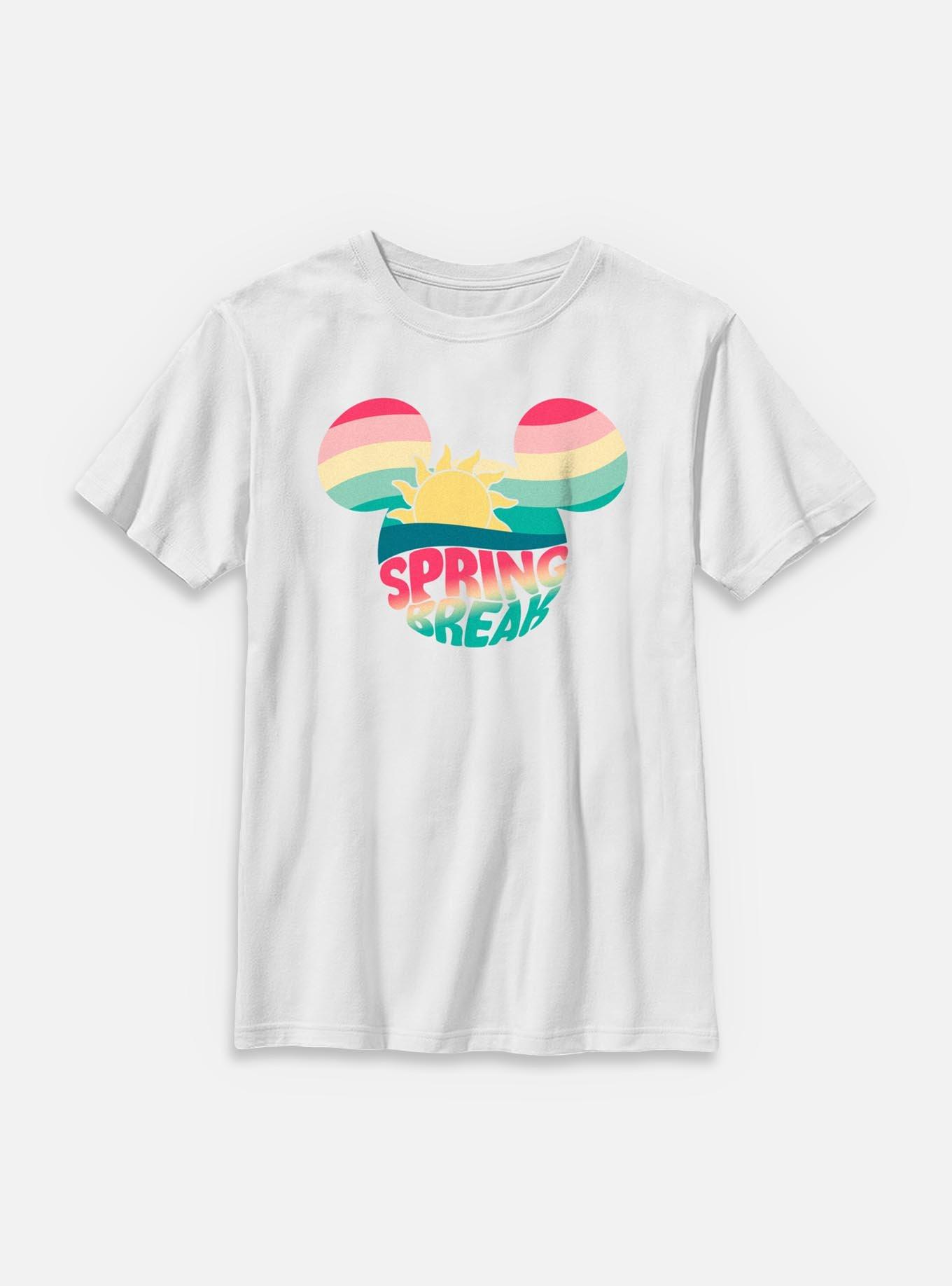 Disney Mickey Mouse Retro Spring Break Youth T-Shirt, WHITE, hi-res