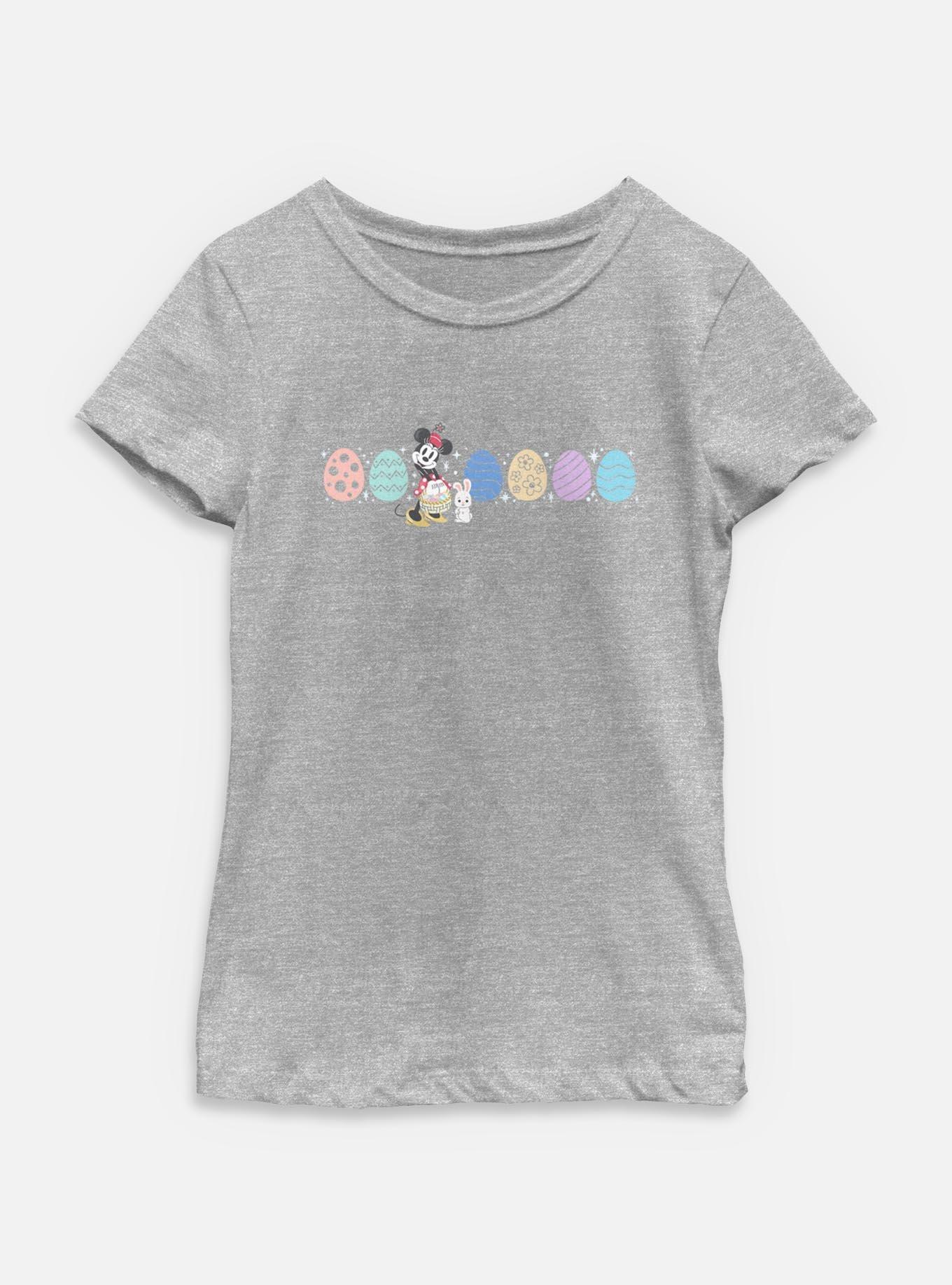 Disney Minnie Mouse Easter Egg Lineup Youth Girls T-Shirt, ATH HTR, hi-res