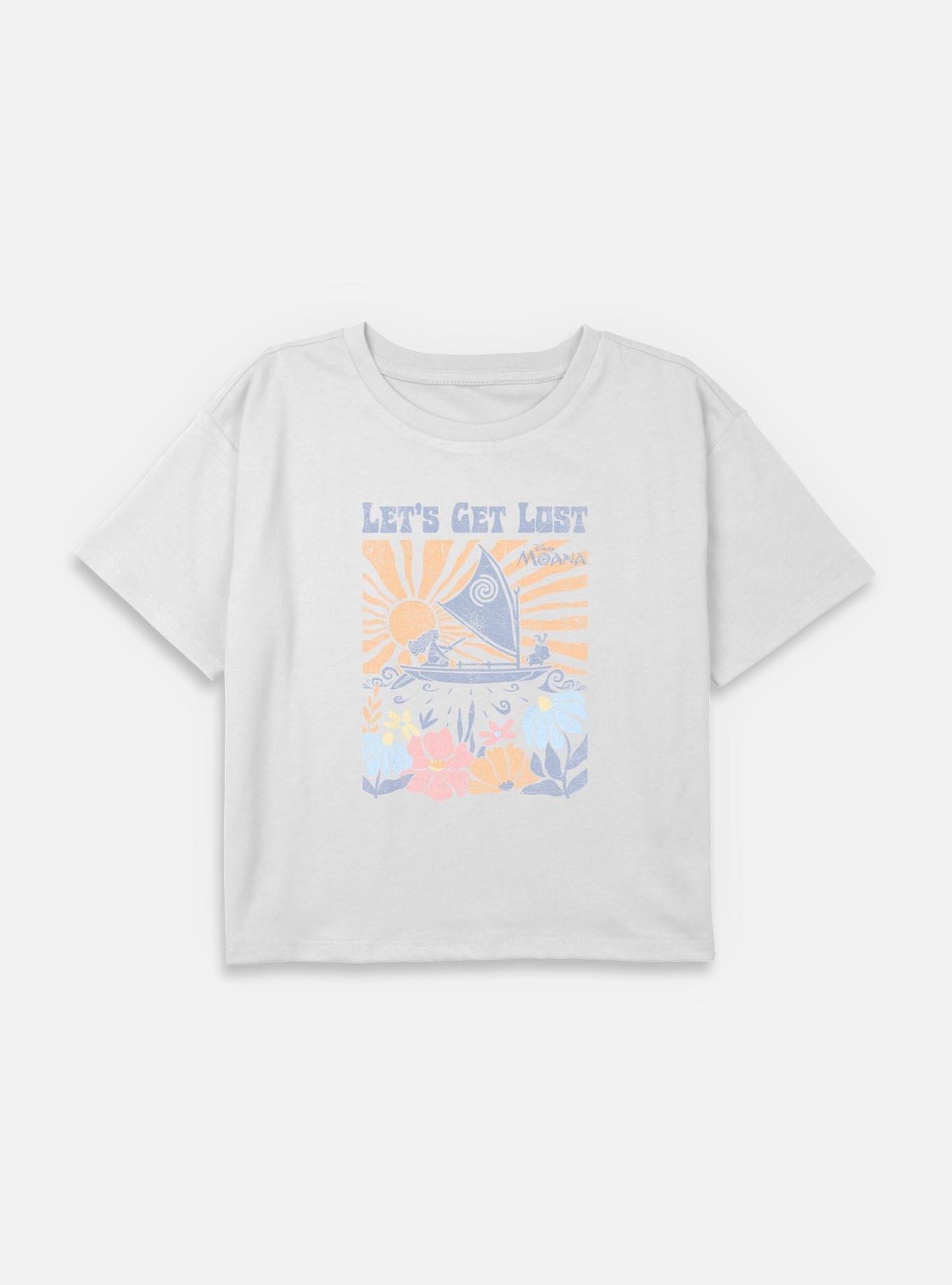 Disney Moana Let's Get Lost Youth Girls Boxy Crop T-Shirt, , hi-res
