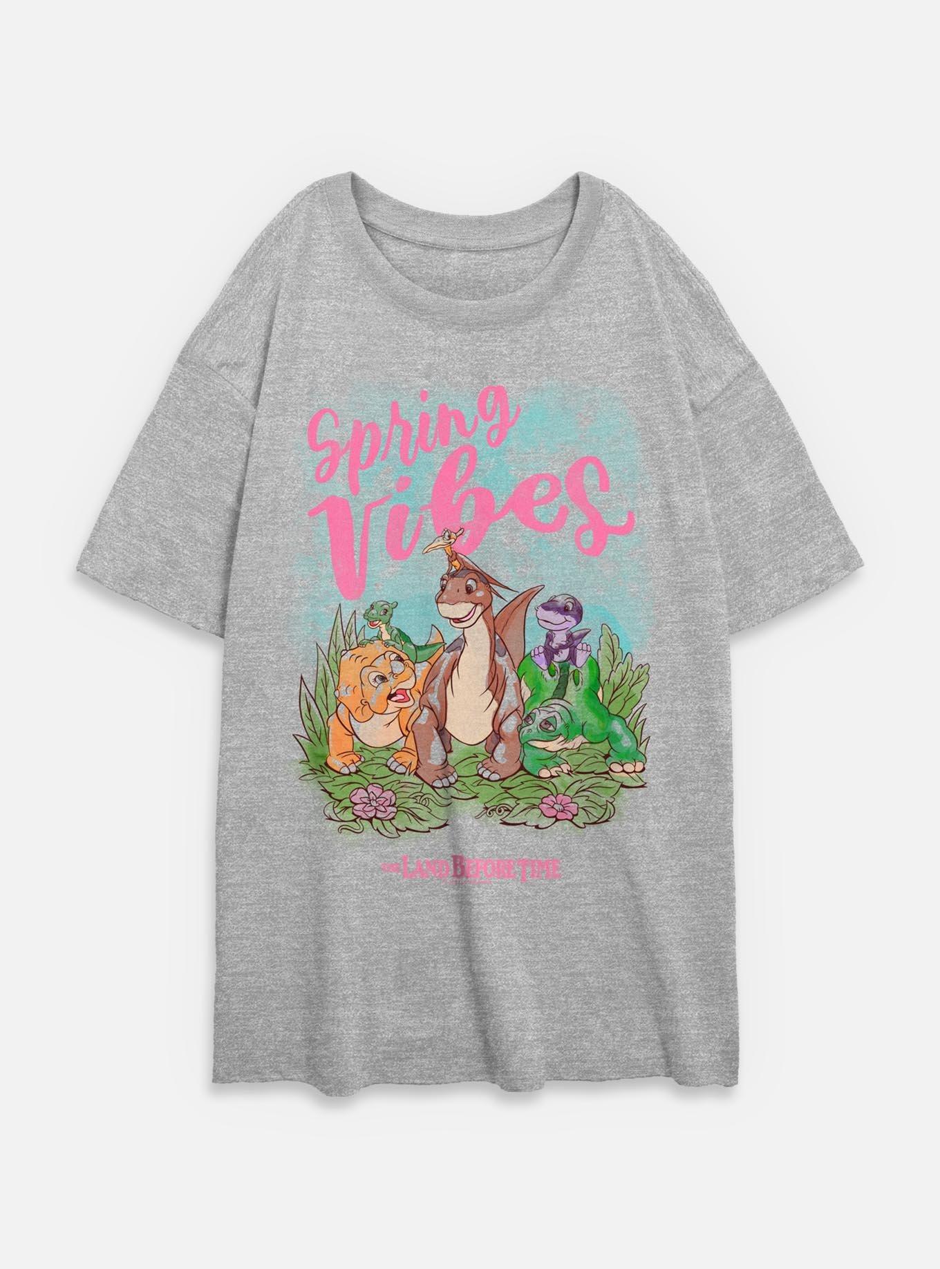 The Land Before Time Sunset Silhouette Girls T-Shirt Plus Size Spring Vibes Dinos Womens Oversized T-Shirt