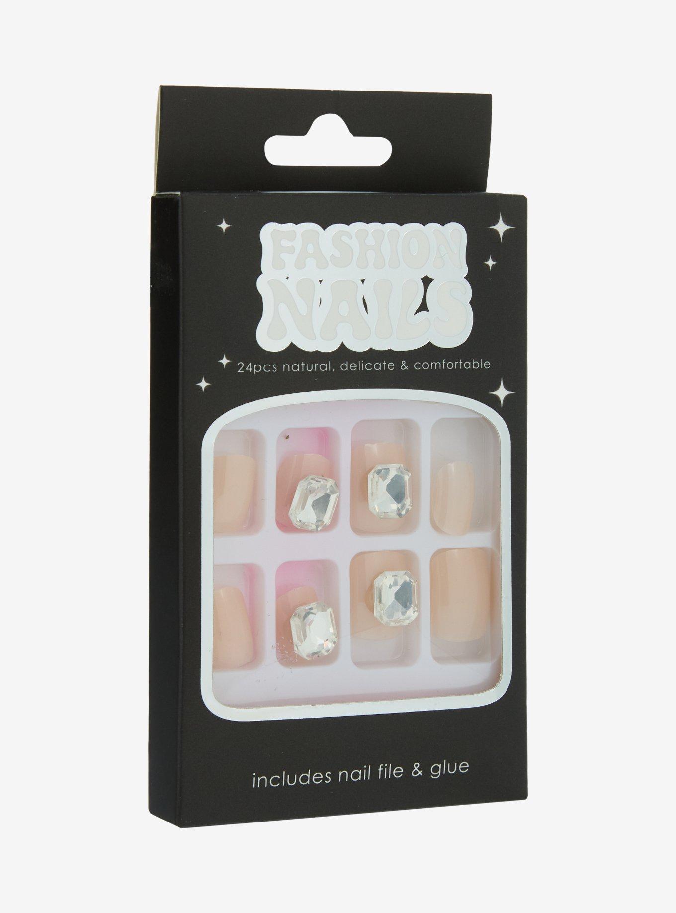 Nude Bling Gem Press-On Nail Set, , hi-res