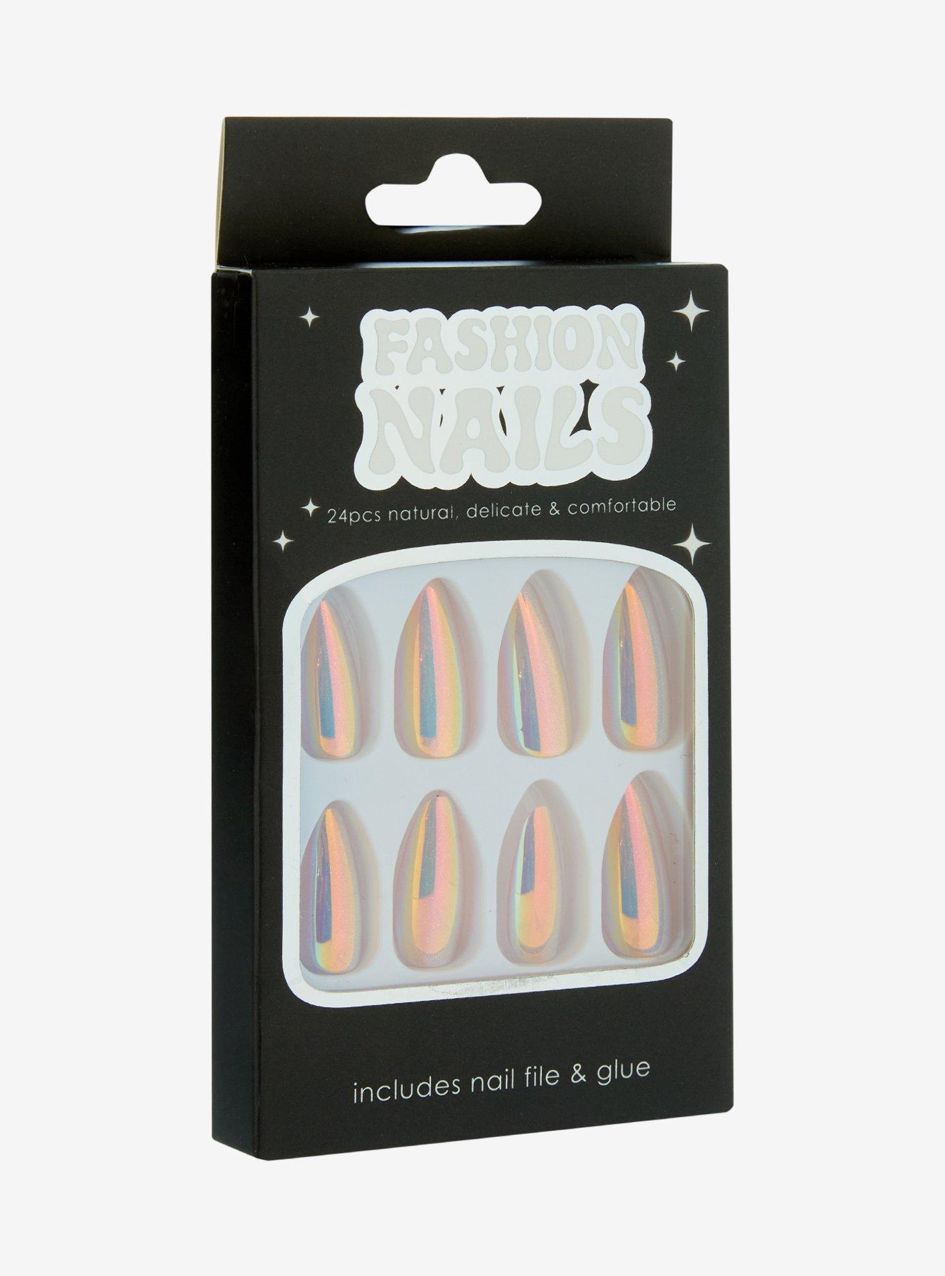 Pink Chrome Press-On Nail Set, , hi-res