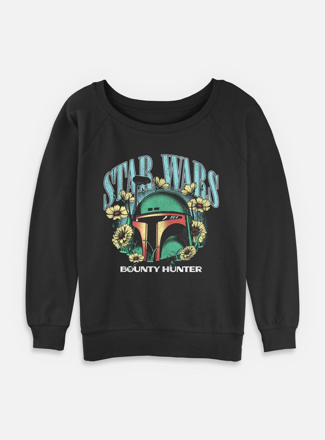 Star Wars Boba Fett Bounty Hunter Womens Slouchy Sweatshirt, , hi-res