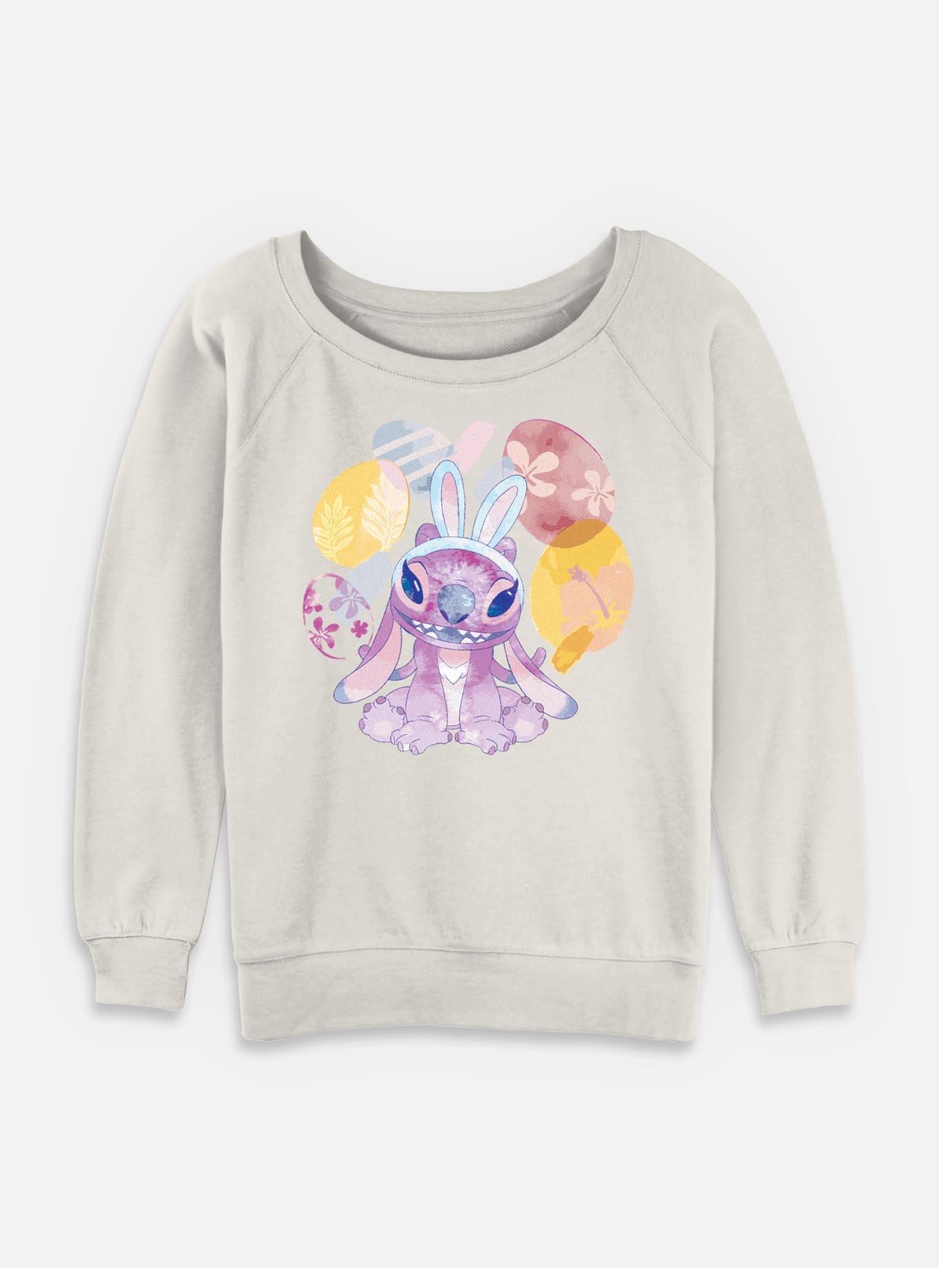 Disney Lilo & Stitch Angel Easter Eggs Womens Slouchy Sweatshirt, , hi-res