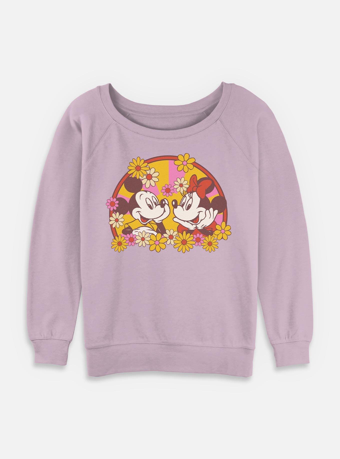 Disney Mickey Mouse Love Bloom Womens Slouchy Sweatshirt, , hi-res