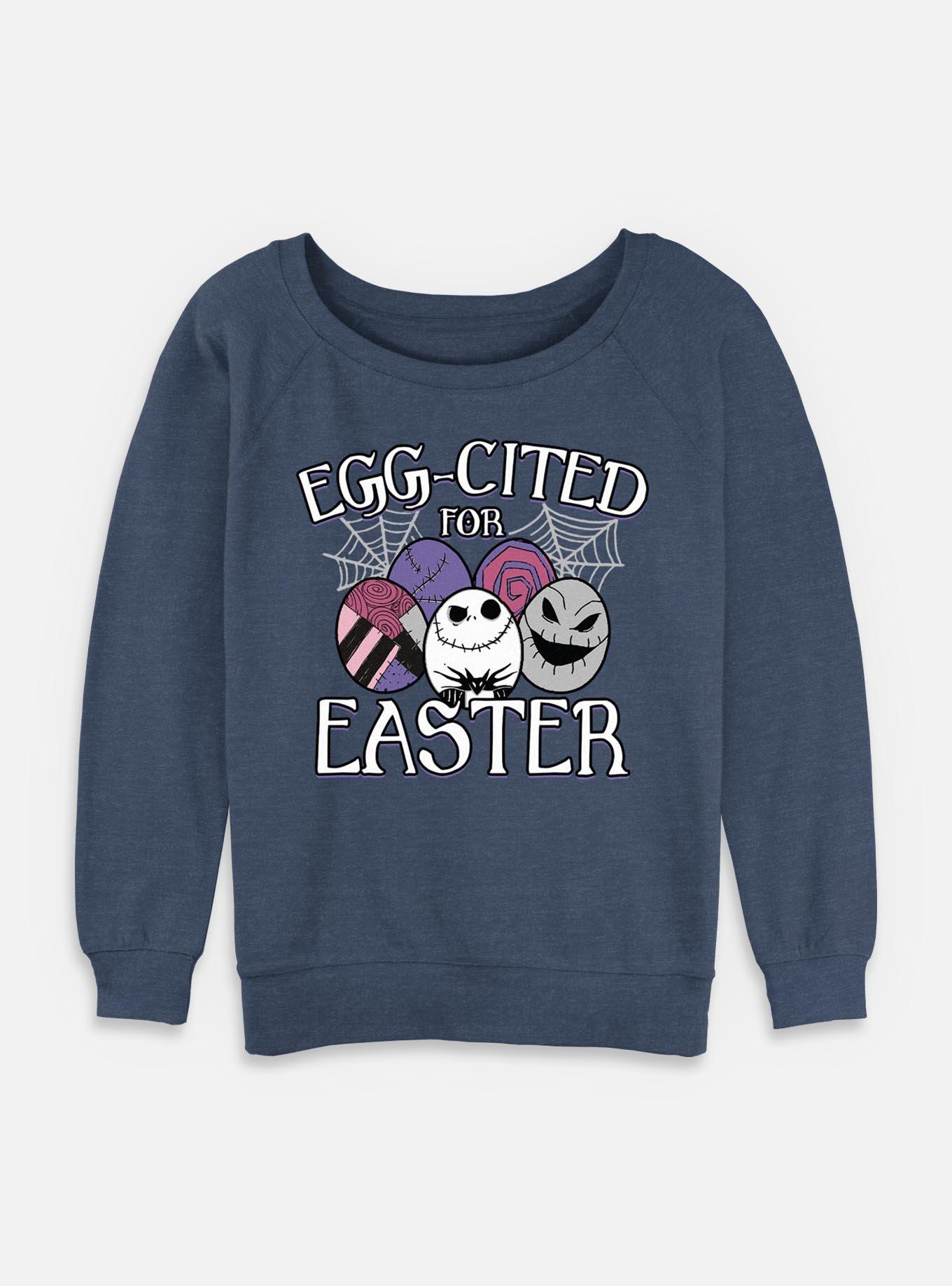 The Nightmare Before Christmas Egg-Cited For Easter Womens Slouchy Sweatshirt, , hi-res