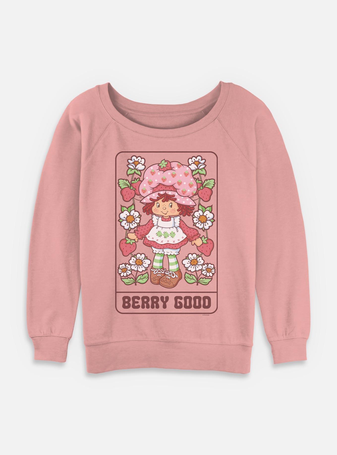 Strawberry Shortcake Berry Good Sweet Card Womens Slouchy Sweatshirt, , hi-res