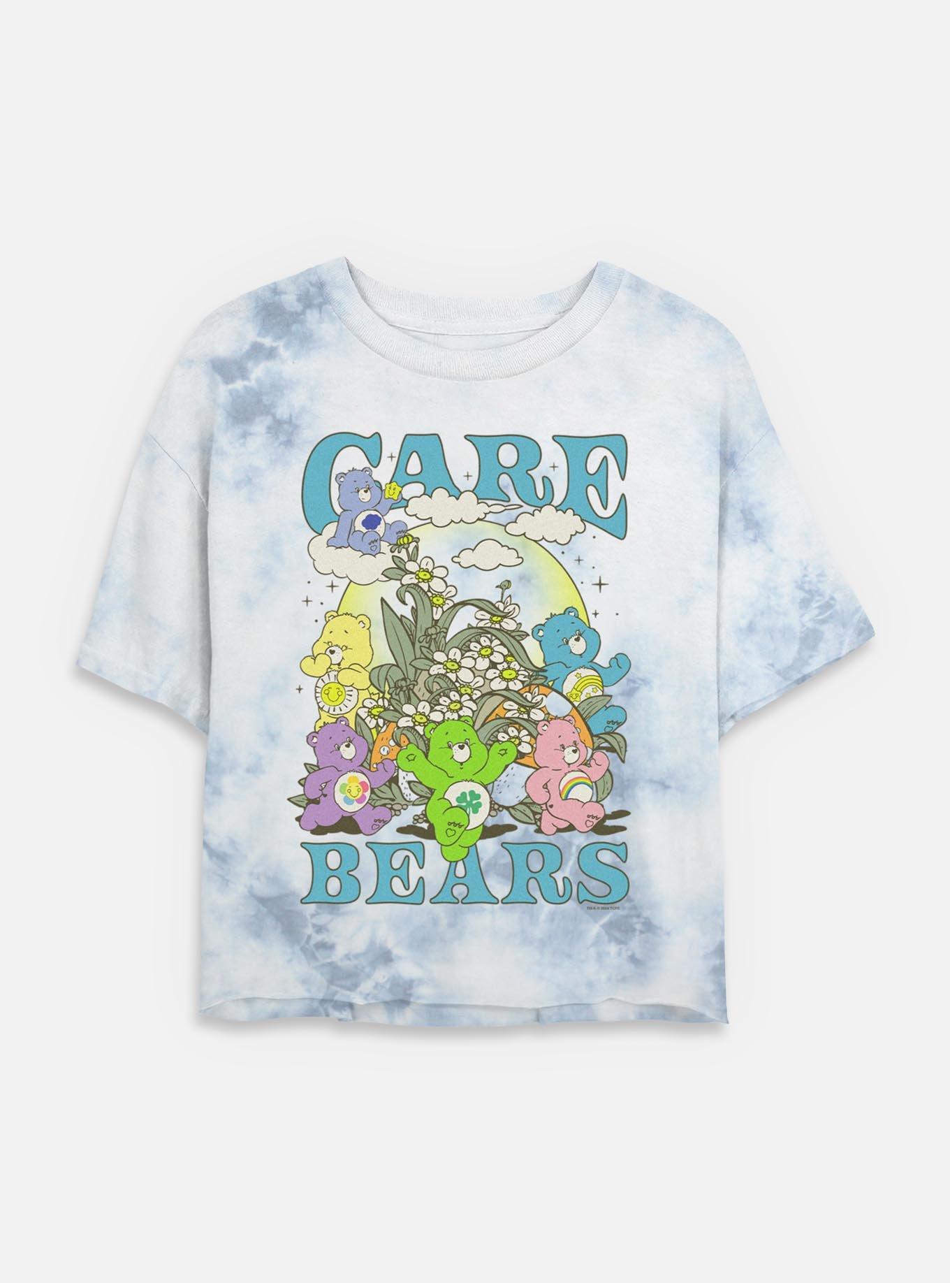 Care Bears Retro Bears Floral Tie Dye Crop Womens T-Shirt, , hi-res
