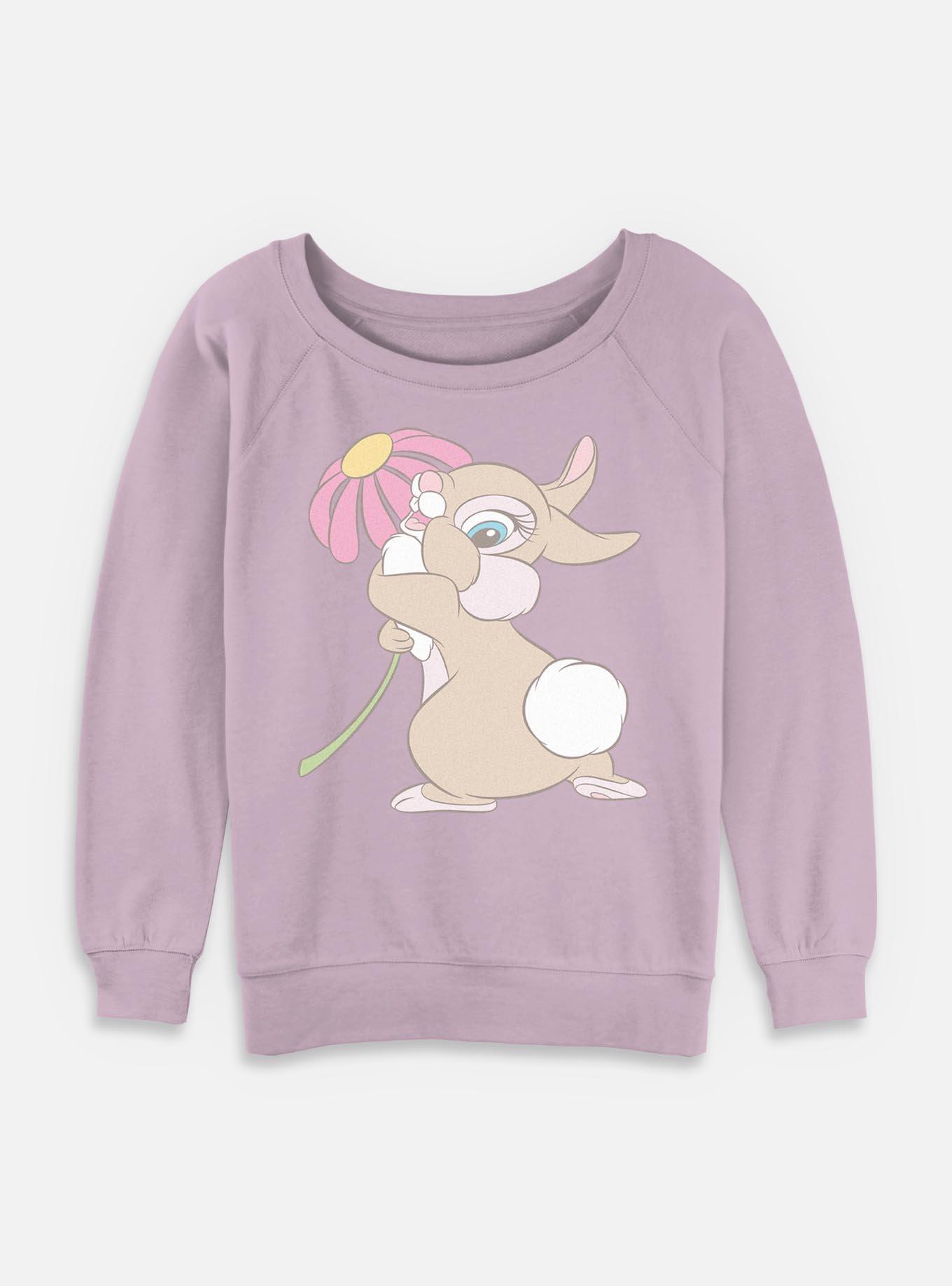 Disney Bambi Miss Bunny Floral Womens Slouchy Sweatshirt, , hi-res