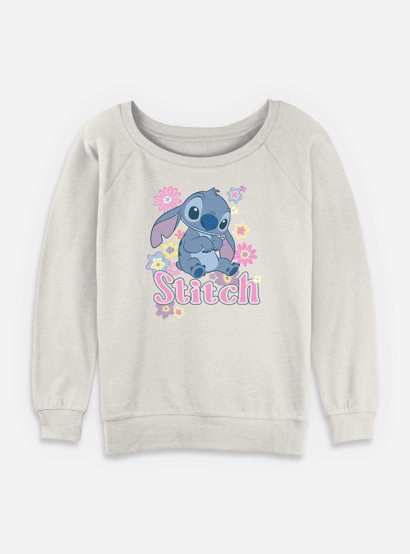 Disney Lilo & Stitch Spring Time Stitch Back Womens Slouchy Sweatshirt, , hi-res