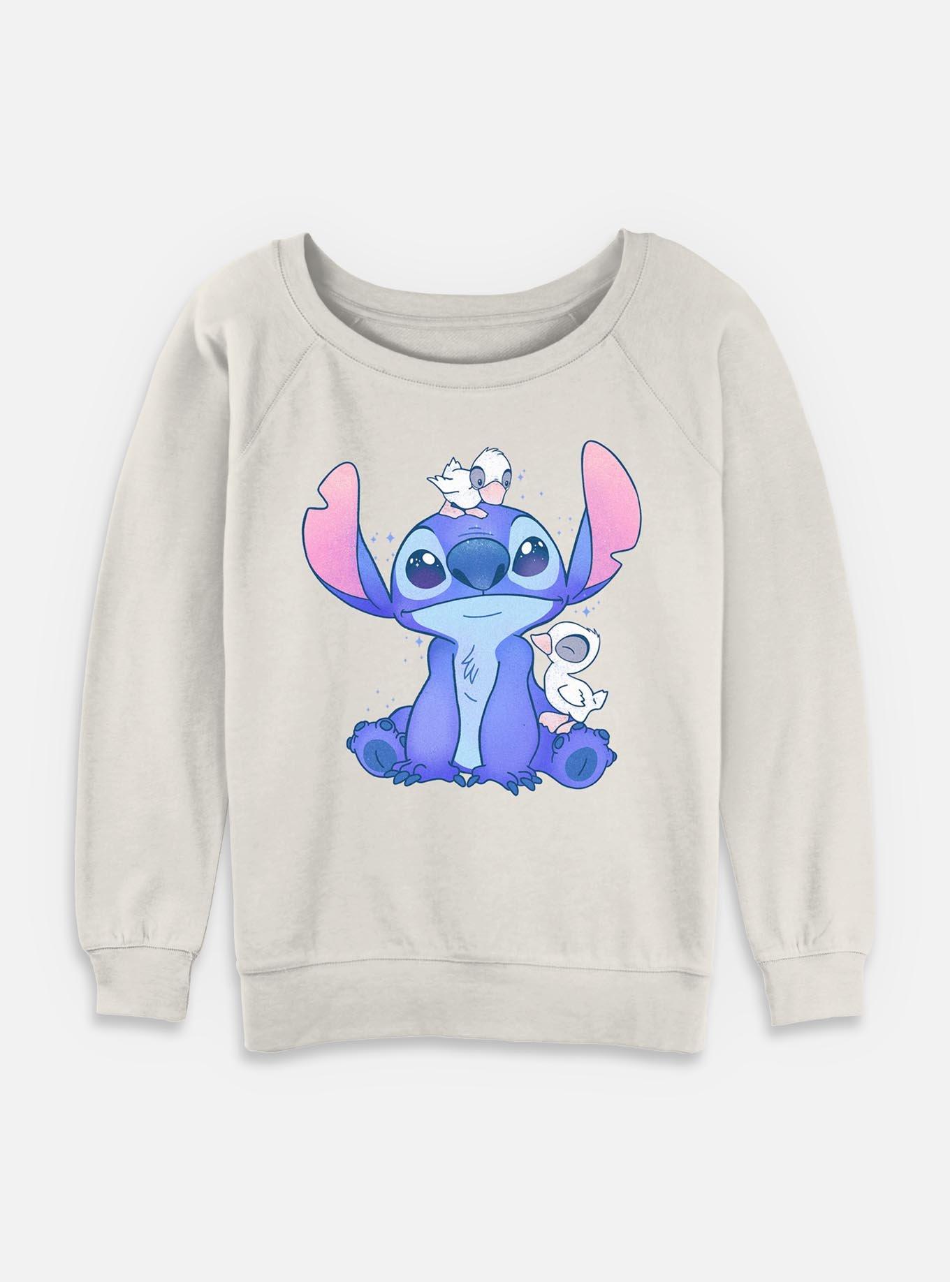 Disney Lilo & Stitch Ducks & Stitch Womens Slouchy Sweatshirt, , hi-res