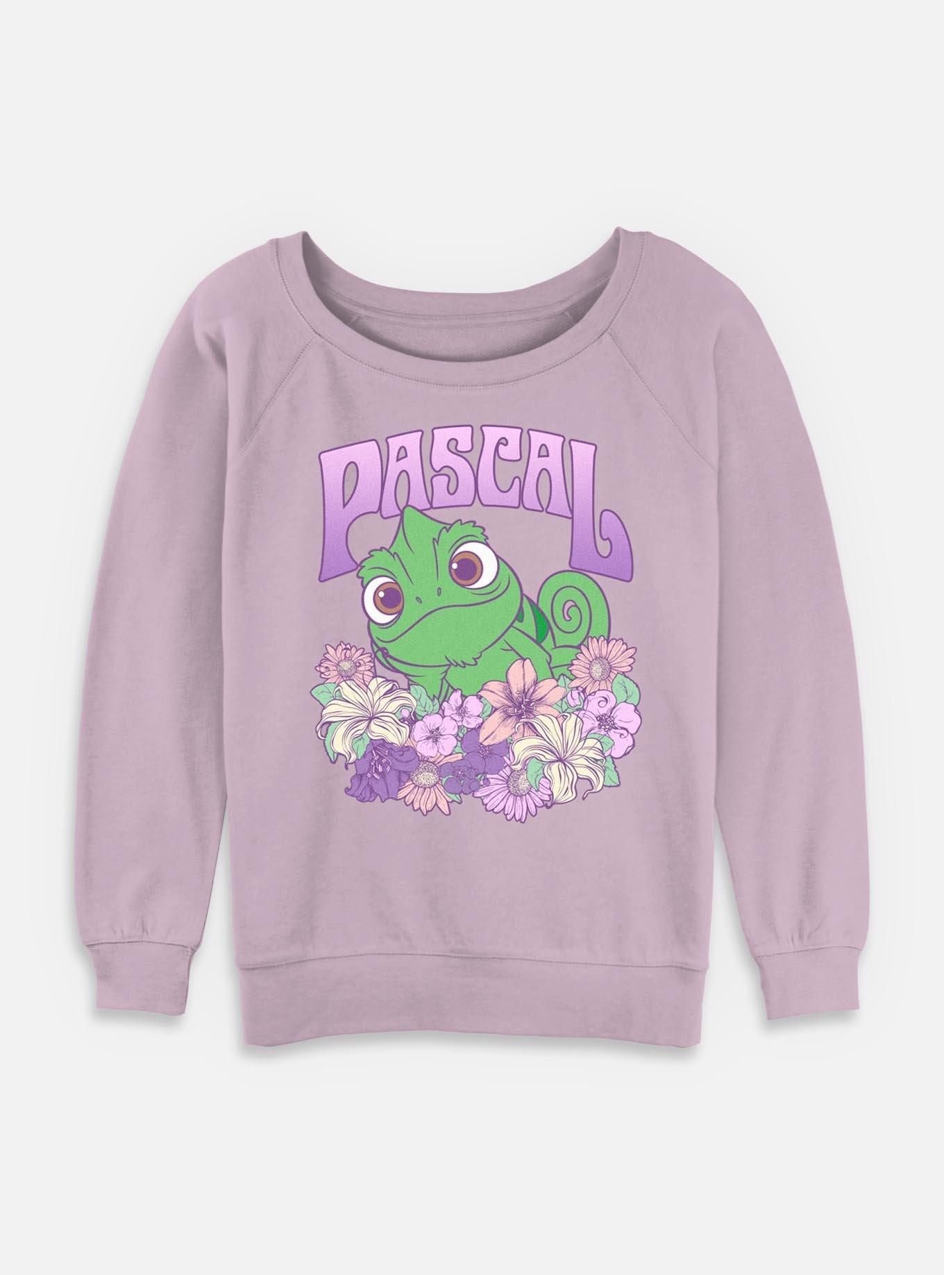 Disney Tangled Flowery Pascal Womens Slouchy Sweatshirt, , hi-res