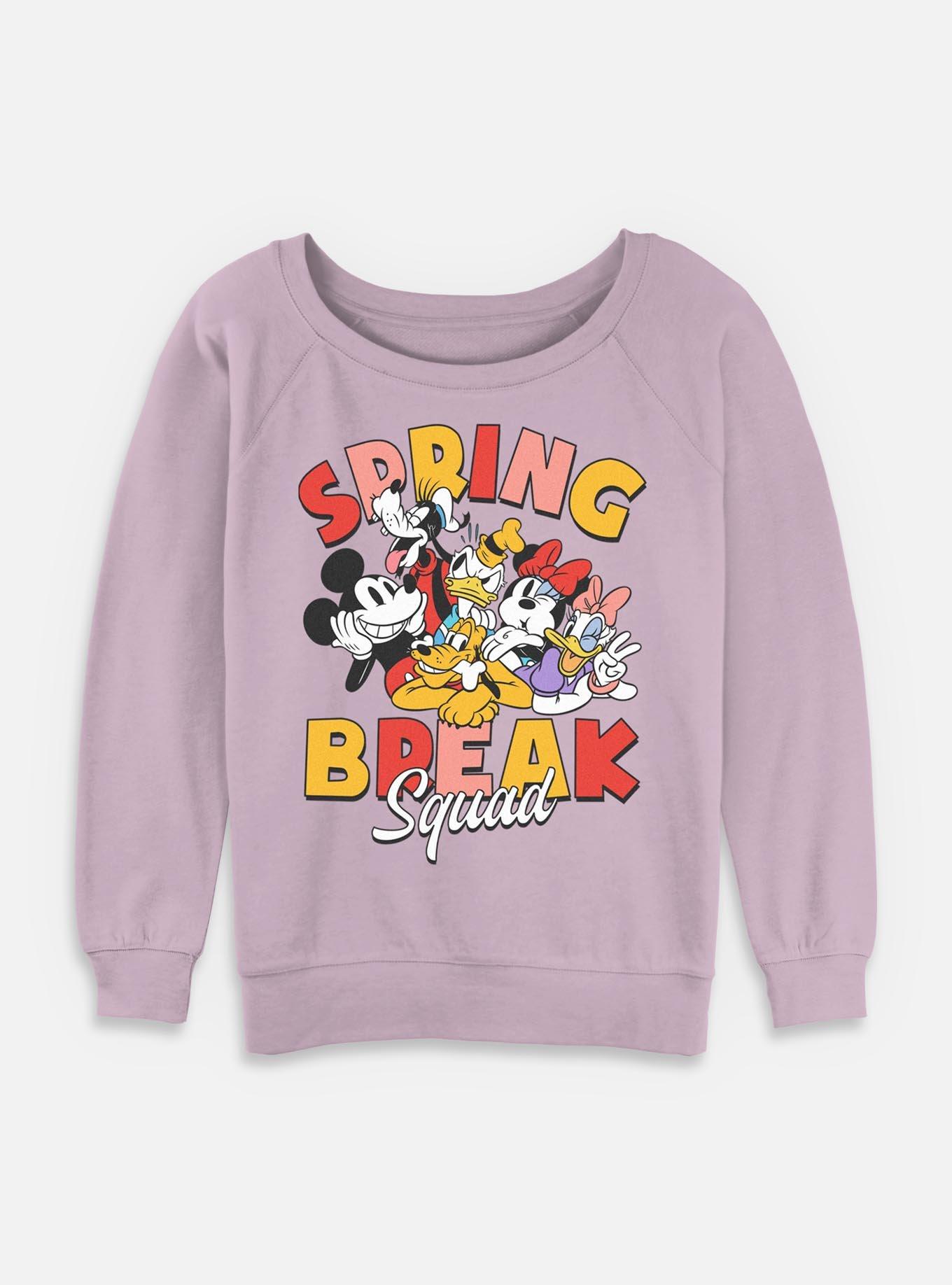 Disney Mickey Mouse Spring Break Squad Womens Slouchy Sweatshirt, , hi-res