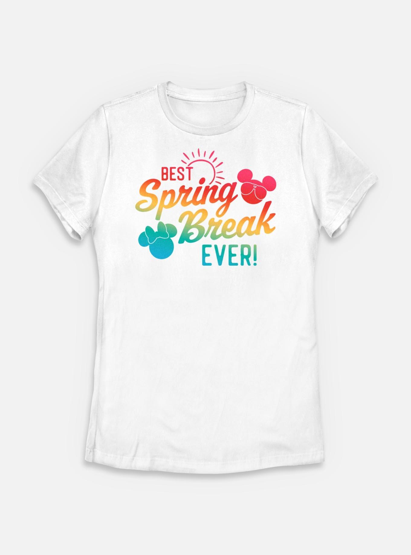 Disney Mickey Mouse Best Spring Break Ever Womens T-Shirt, WHITE, hi-res