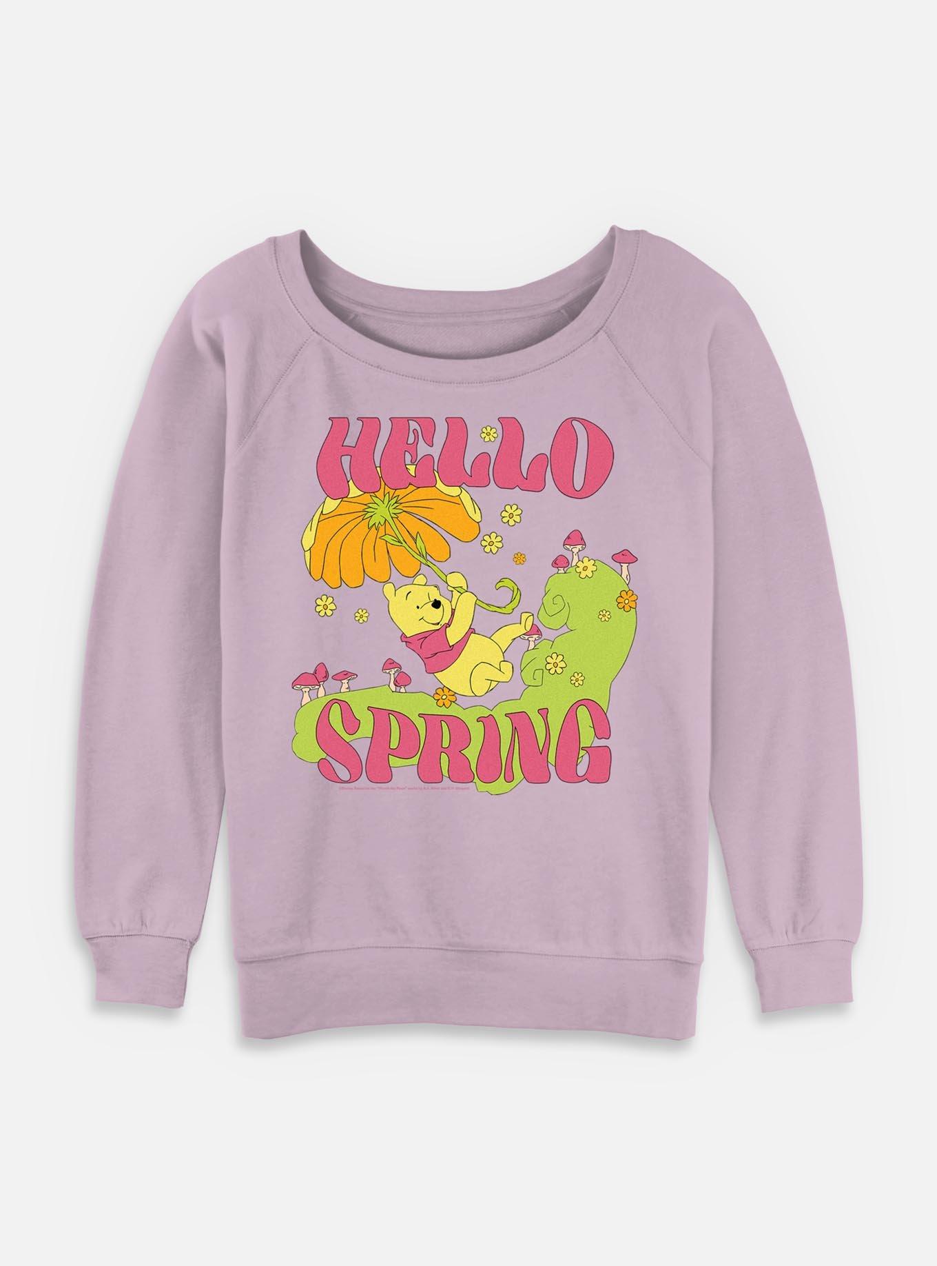 Disney Winnie The Pooh Hello Spring Womens Slouchy Sweatshirt, , hi-res